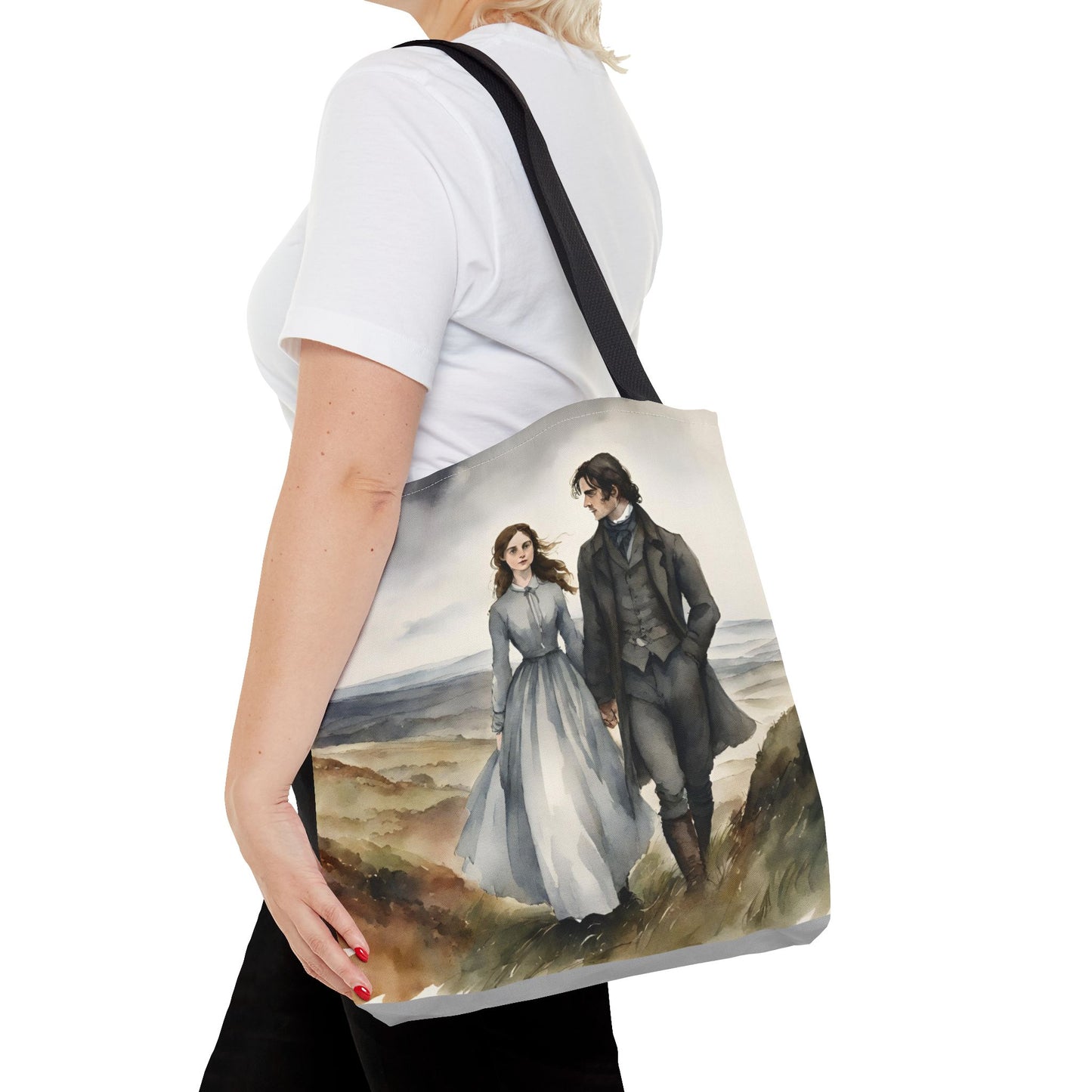 Wuthering Heights, Emily Bronte, Tote Bag, School Bag, Book Bag, Library Bag