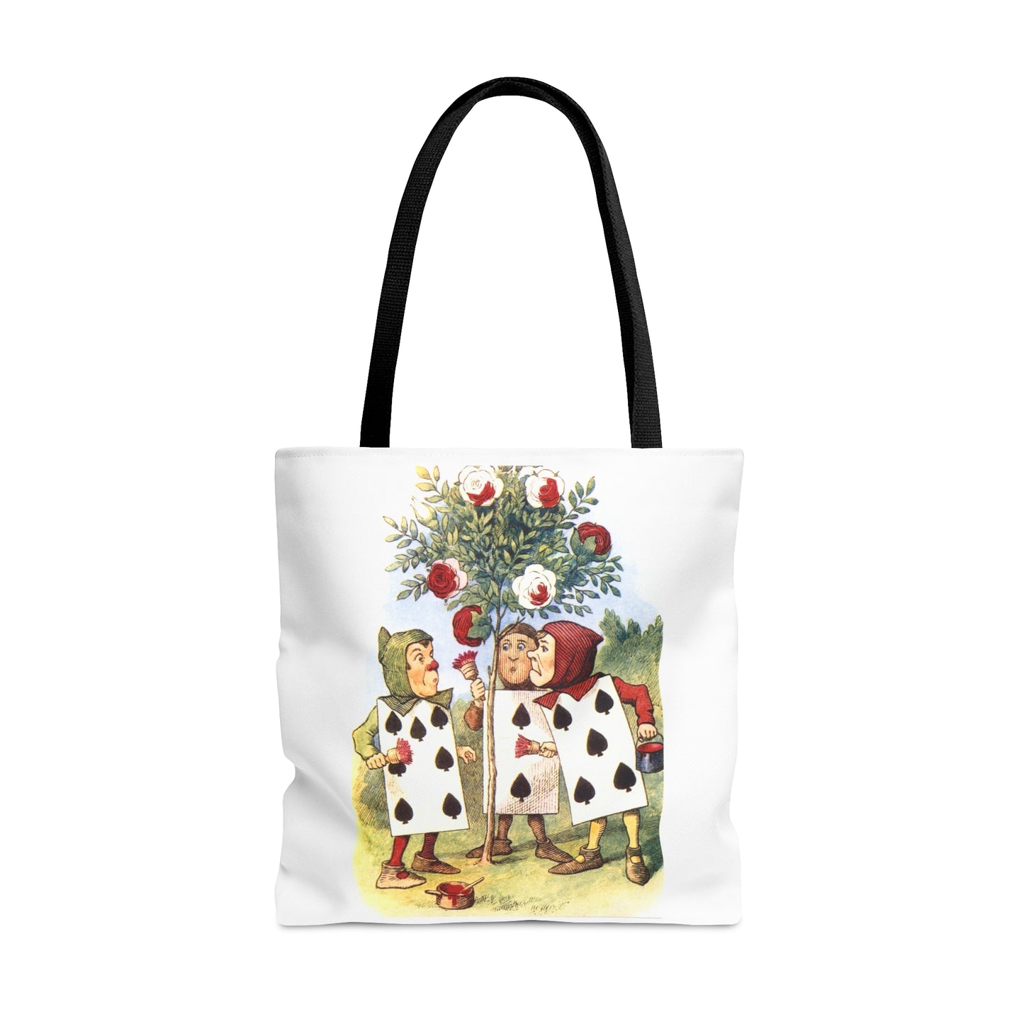 Alice in Wonderland Painting the Roses Red Tote Bag