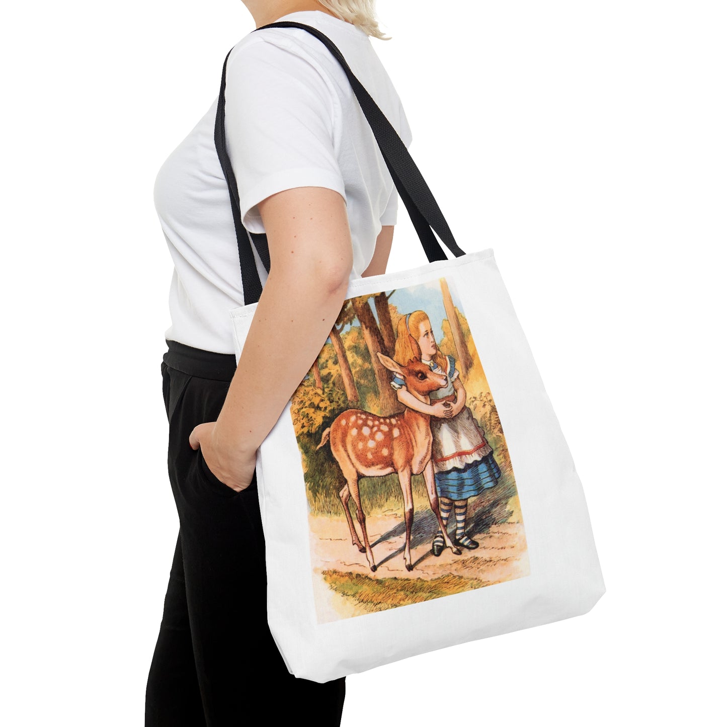 Alice in Wonderland, Lewis Carroll, Fawn Tote Bag