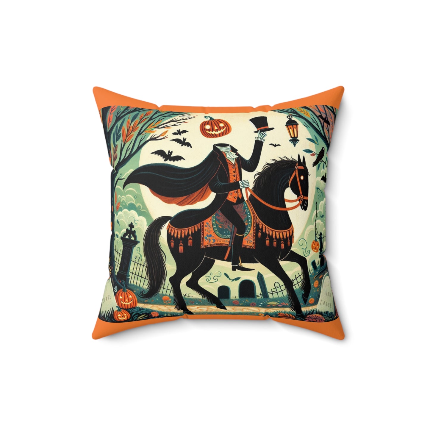 Sleepy Hallow, Headless Horseman, Halloween, Square Pillow, Book Nook, Library, Story time, Classroom