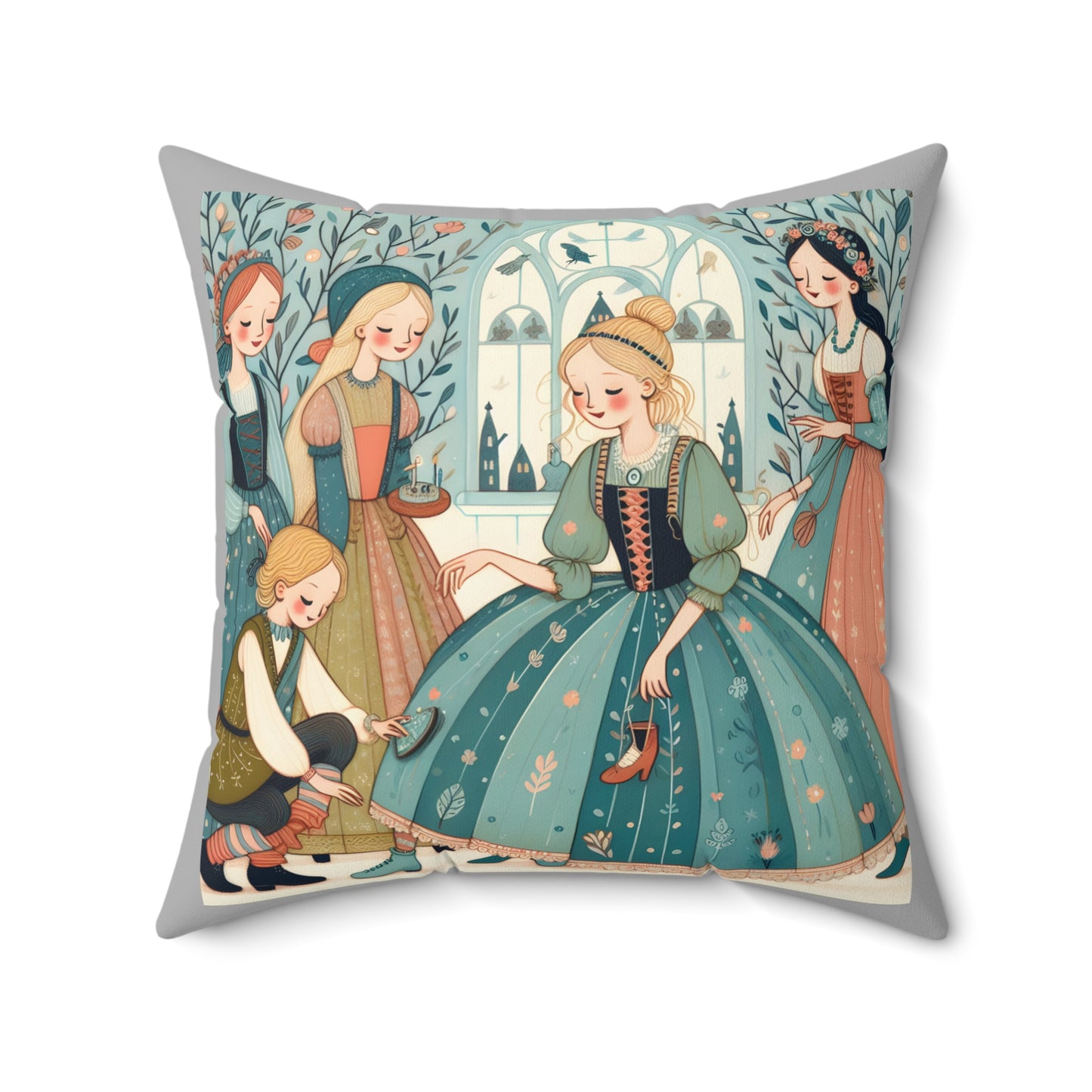 Cinderella, Fairy Tale, Square Pillow, Library, Book Nook, Reading Corner, Educational, Library