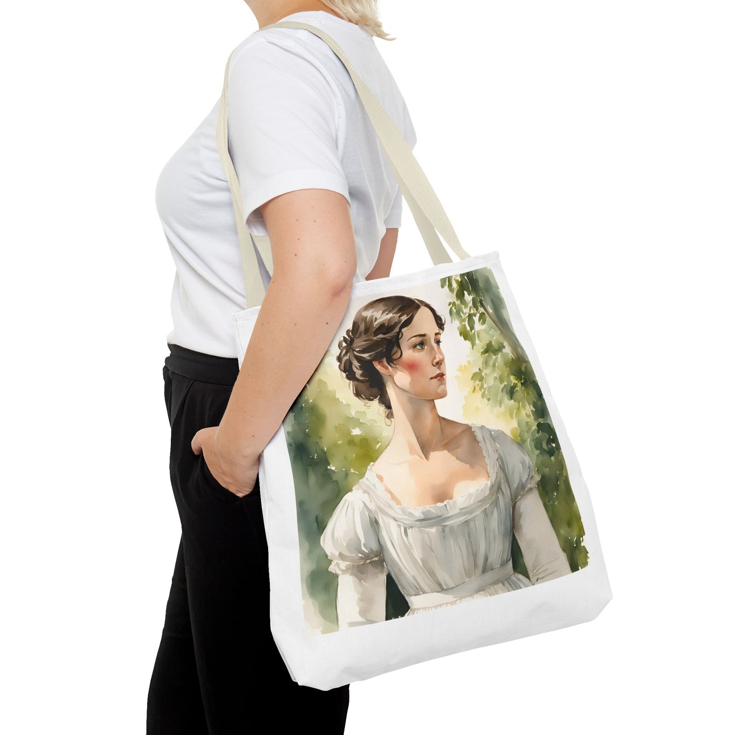 Pride and Prejudice Tote Bag, Darcy and Elizabeth Library Accessories, Book Lover's Gift, Jane Austen Bag, Literary Reading Tote,