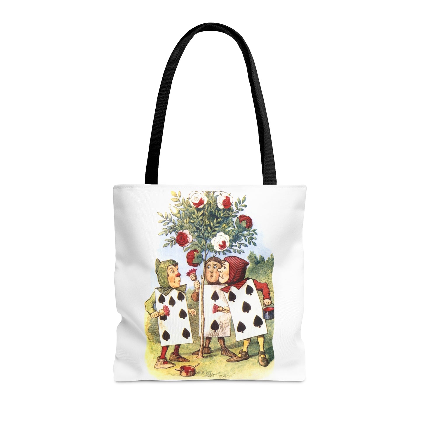 Alice in Wonderland Painting the Roses Red Tote Bag