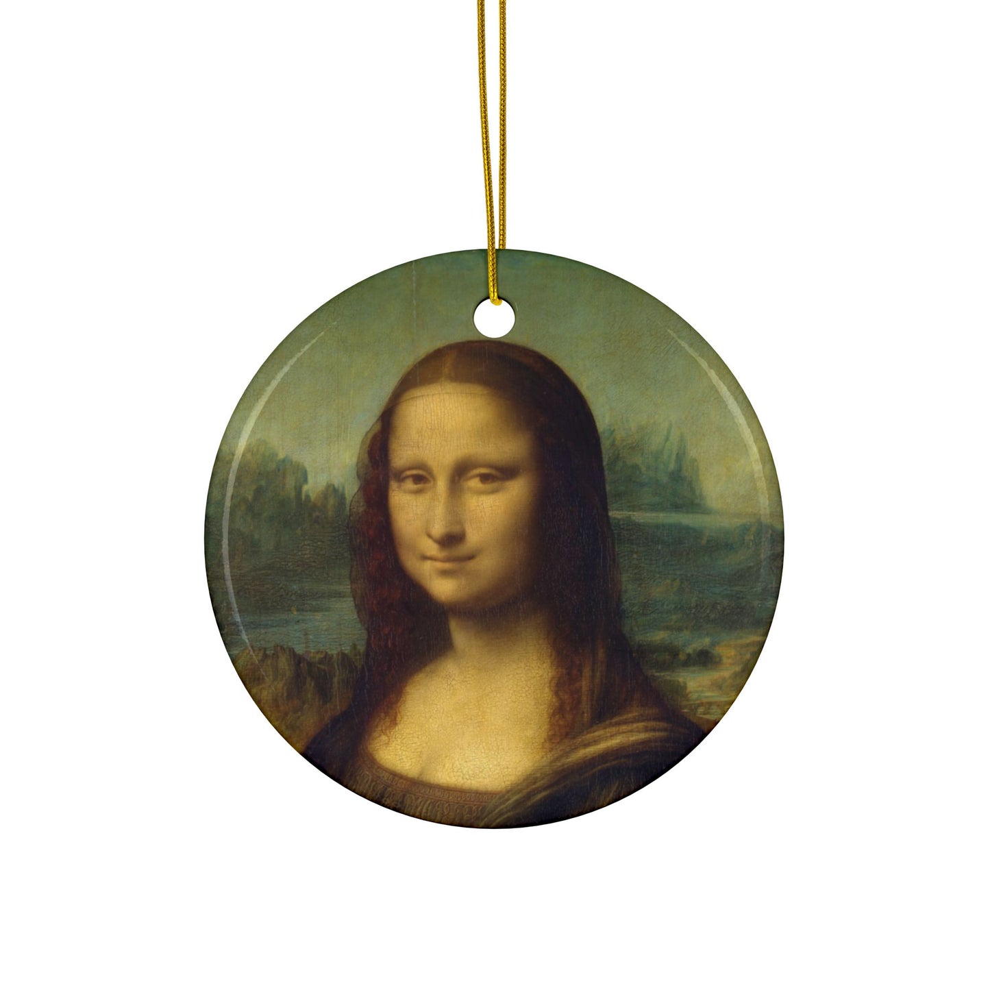 Artistic Square Pillow, Mona Lisa, Leonardo Da Vinci, Renaissance Art Gift, Artist Home Decor, Decor Accent, Ceramic Ornaments, Home Decor,