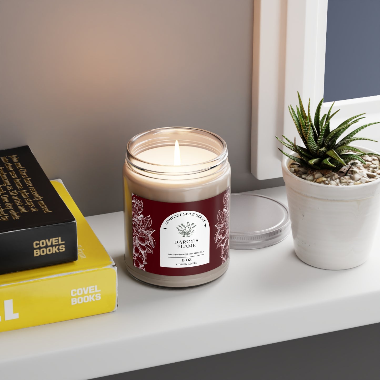 Regency, Jane Austen, Austenite, Candle, Literature, Darcy's Flame, Gift, Reader, Bookworm, Shower, Birthday, Scented Soy Candle, 9oz