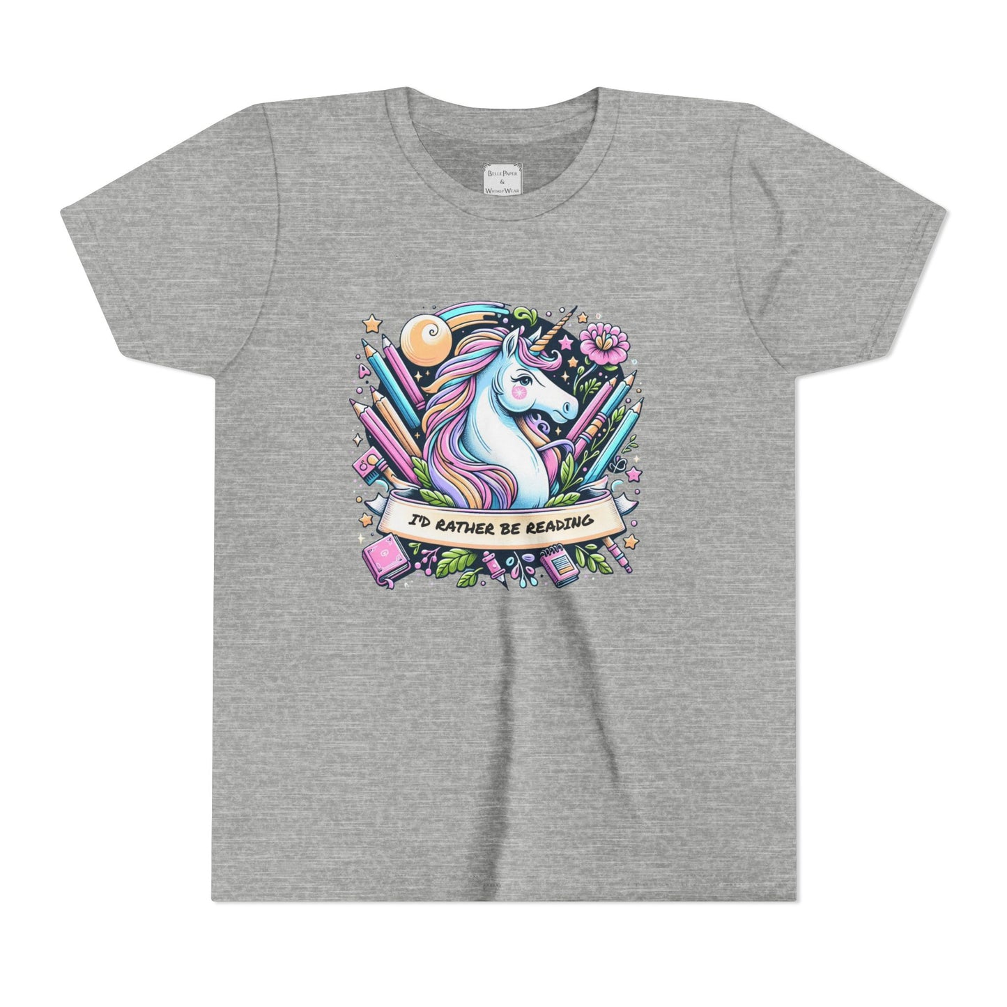 Youth Tee, Unicorn Reading Shirt | Fun Kids Tee, Unicorn Lover Gift, Reading Shirt, Birthday Present, Cute Graphic Tee, Youth Shirt