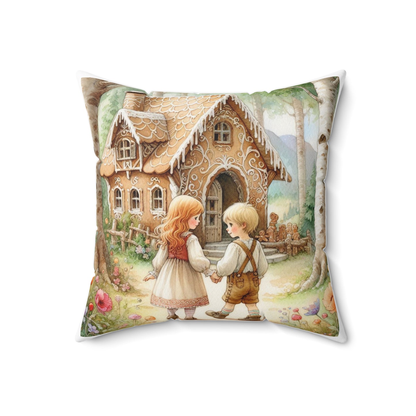Fairy Tale Pillow, Cozy Decor, Kids Room Accent, Gift for Readers, Nursery Pillow, Storybook Home Decor, Hansel and Gretel