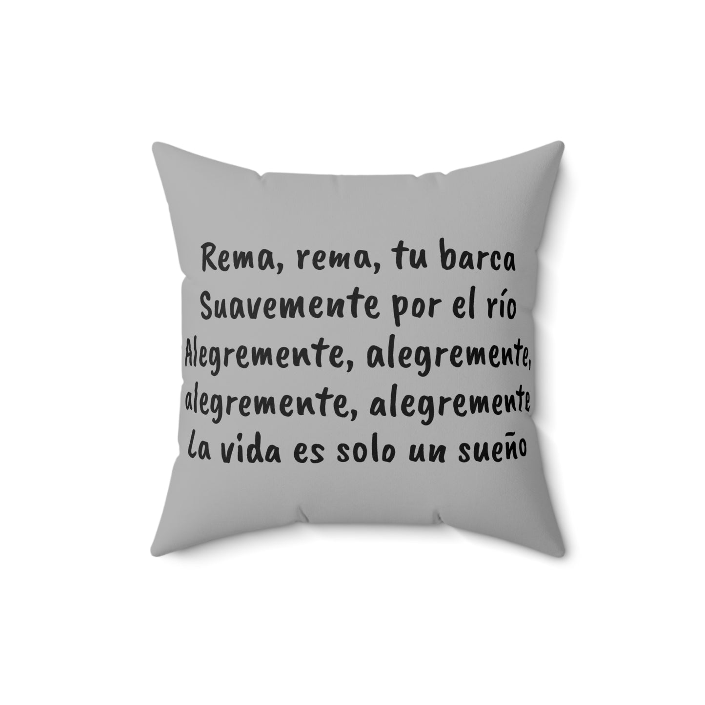 Spanish, Latino, Row Row Your Boat, Square Pillow, Nursery Rhyme, Library, Book Nook, Reading Corner, Educational, Gift