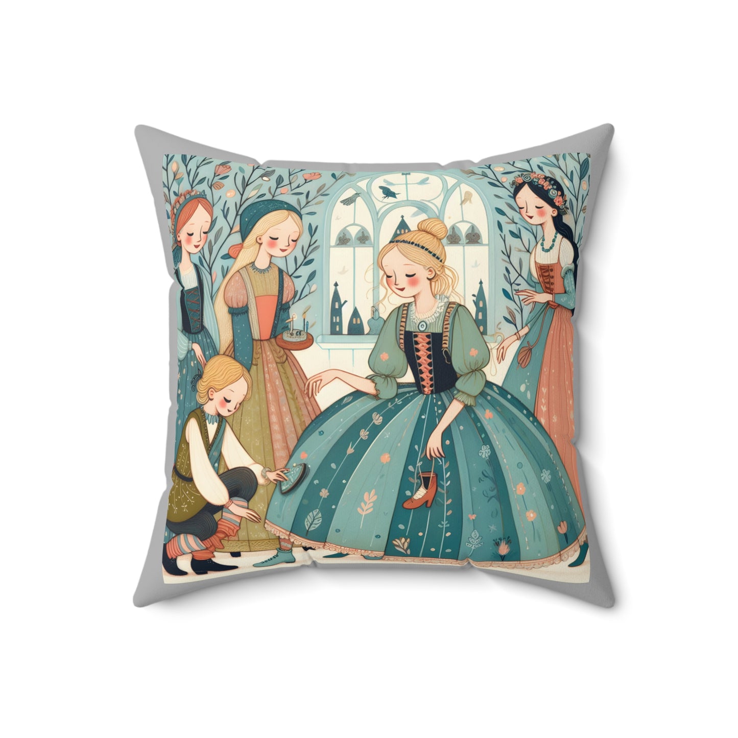 Cinderella, Fairy Tale, Square Pillow, Library, Book Nook, Reading Corner, Educational, Library