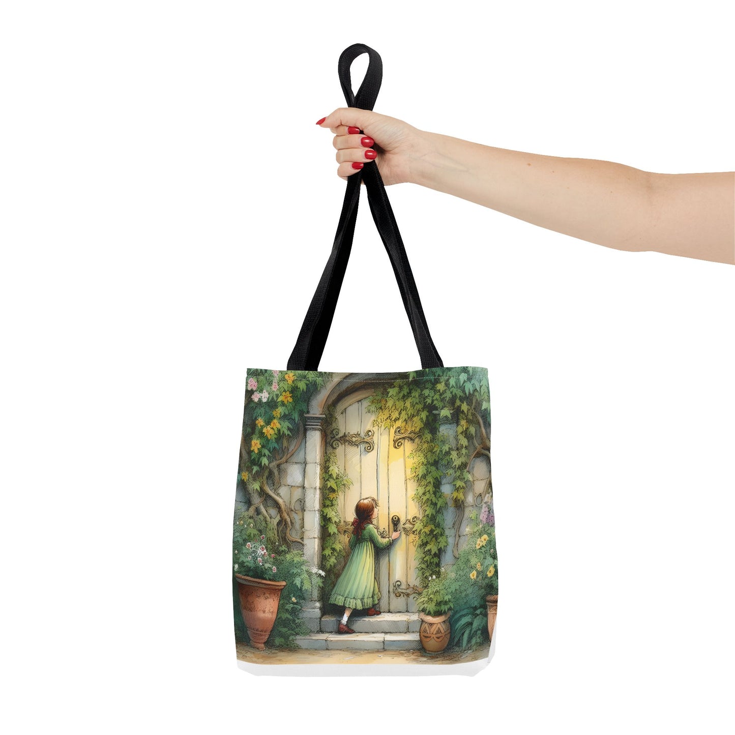 The Secret Garden Tote Bag - Inspirational Quote Bag for Garden Lovers, Eco-Friendly Shoulder Bag, Stylish Shopper, Gift for Her, Floral