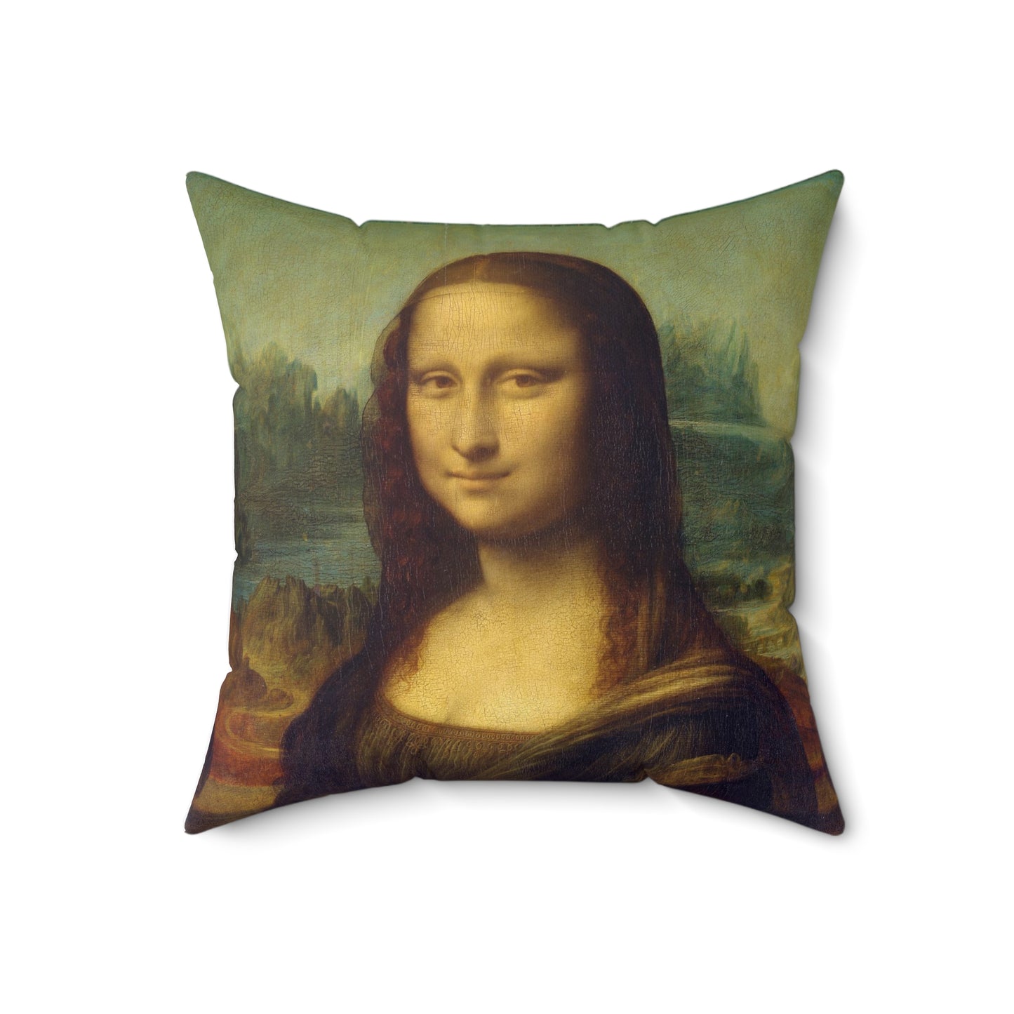 Artistic Square Pillow, Mona Lisa, Leonardo Da Vinci, Renaissance Art Gift, Artist Home Decor, Decor Accent
