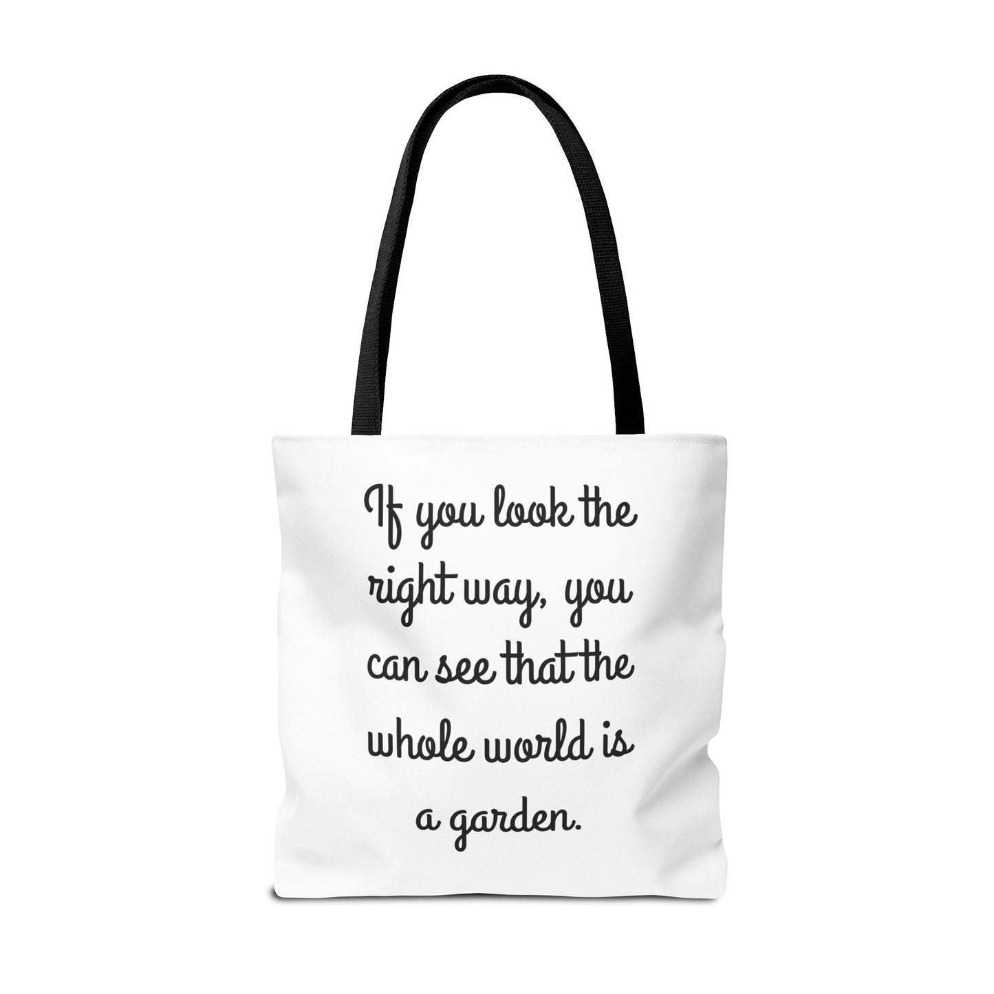 The Secret Garden Tote Bag - Inspirational Quote Bag for Garden Lovers, Eco-Friendly Shoulder Bag, Stylish Shopper, Gift for Her, Floral