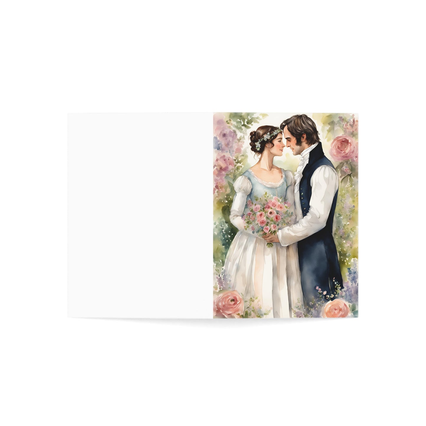 Stationery Pack, Pride and Prejudice Bridal Shower Darcy Elizabeth Jane Austen Greeting Cards 1 10 30 50pcs, Wedding Thank You Blank, Note