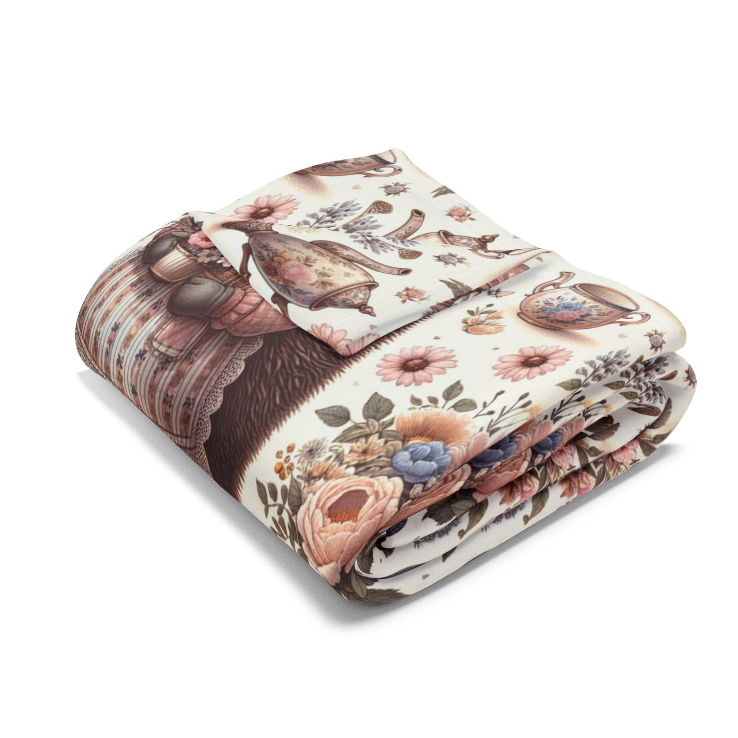 Arctic Fleece Blanket, Mrs Tiggy-Winkle Hedgehog, Beatrix Potter Inspired, Cozy Throw, Winter Home Decor, Cute Animal Blanket