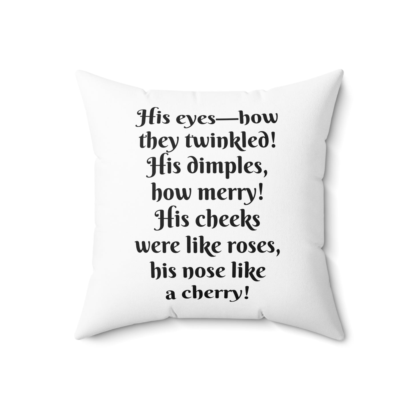 Santa Claus Holiday Decor Cushion - Square Pillow, St Nickolas Twas the Night Before Christmas, Festive Throw Pillow, Cushion Gift