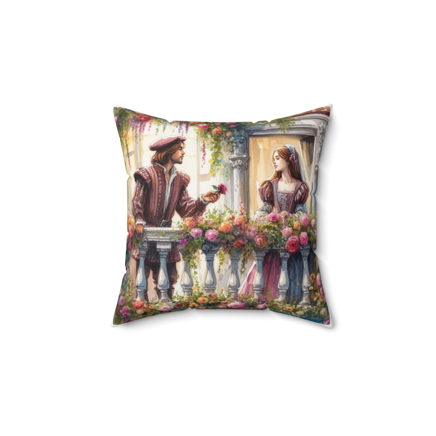 Shakespeare, Romeo, Juliet, Bedding, Square, Pillow, Home Decor, Balcony Scene, Gift