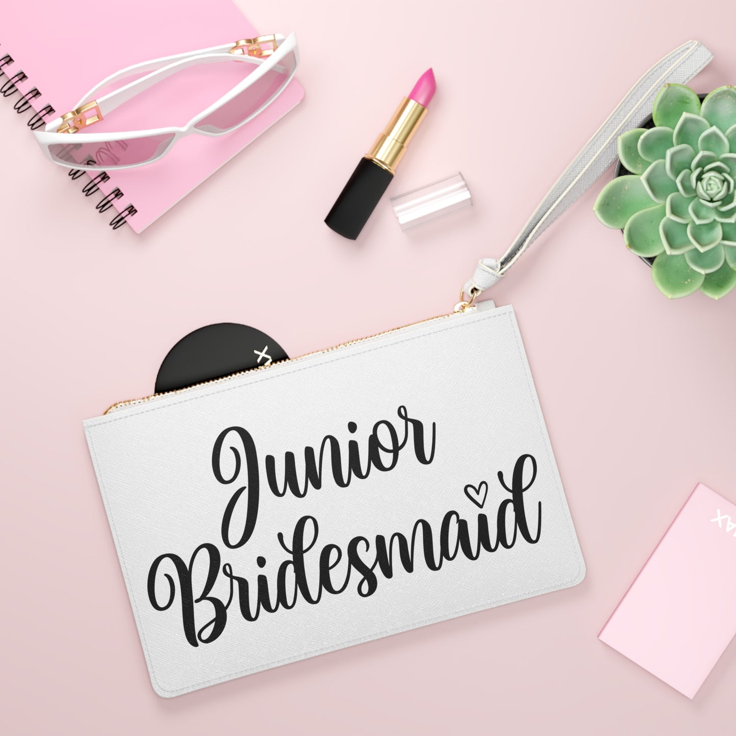 Junior Brides Maid, Bride, Bridal Party, Wedding, Cosmetic Pouch, Shower, Bachelorette, Gift, Clutch Bag, Gift, Favor