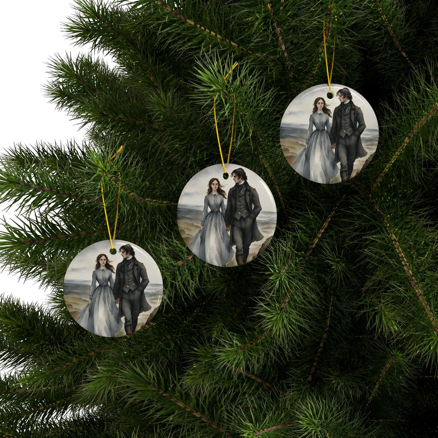 Wuthering Heights, Emily Bronte, Ceramic, Ornament, Christmas, Holiday, Gift