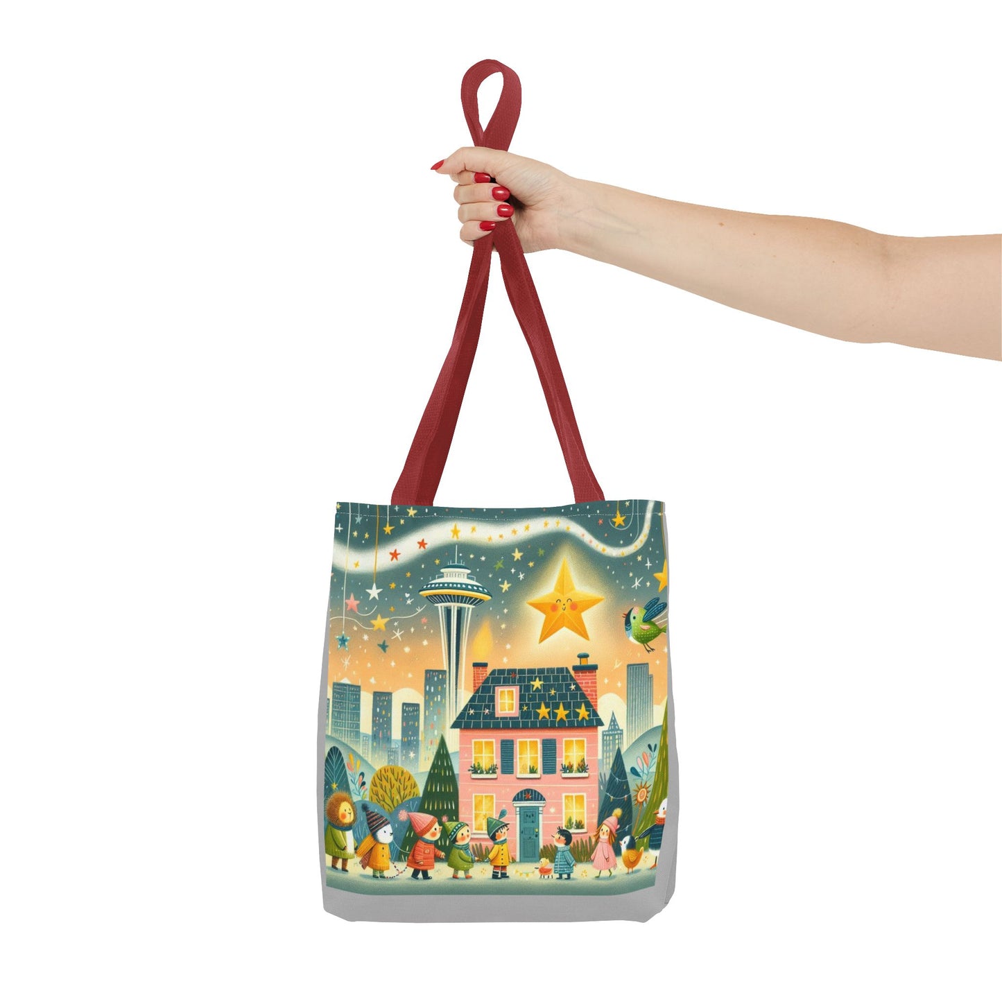 Seattle, Space Needle, Washington, Twinkle Twinkle Little Star, Nursery Rhyme, Tote Bag, Book Bag, Library Bag, Gift, School Bag,