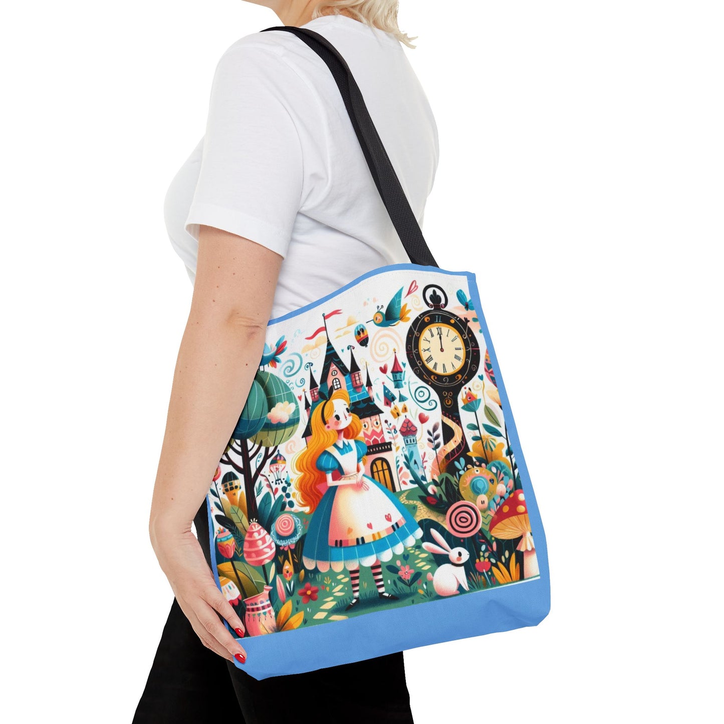 Alice in Wonderland, Fairytale, Lewis Carroll, Tote Bag, Book Bag, School, Library, Book Club