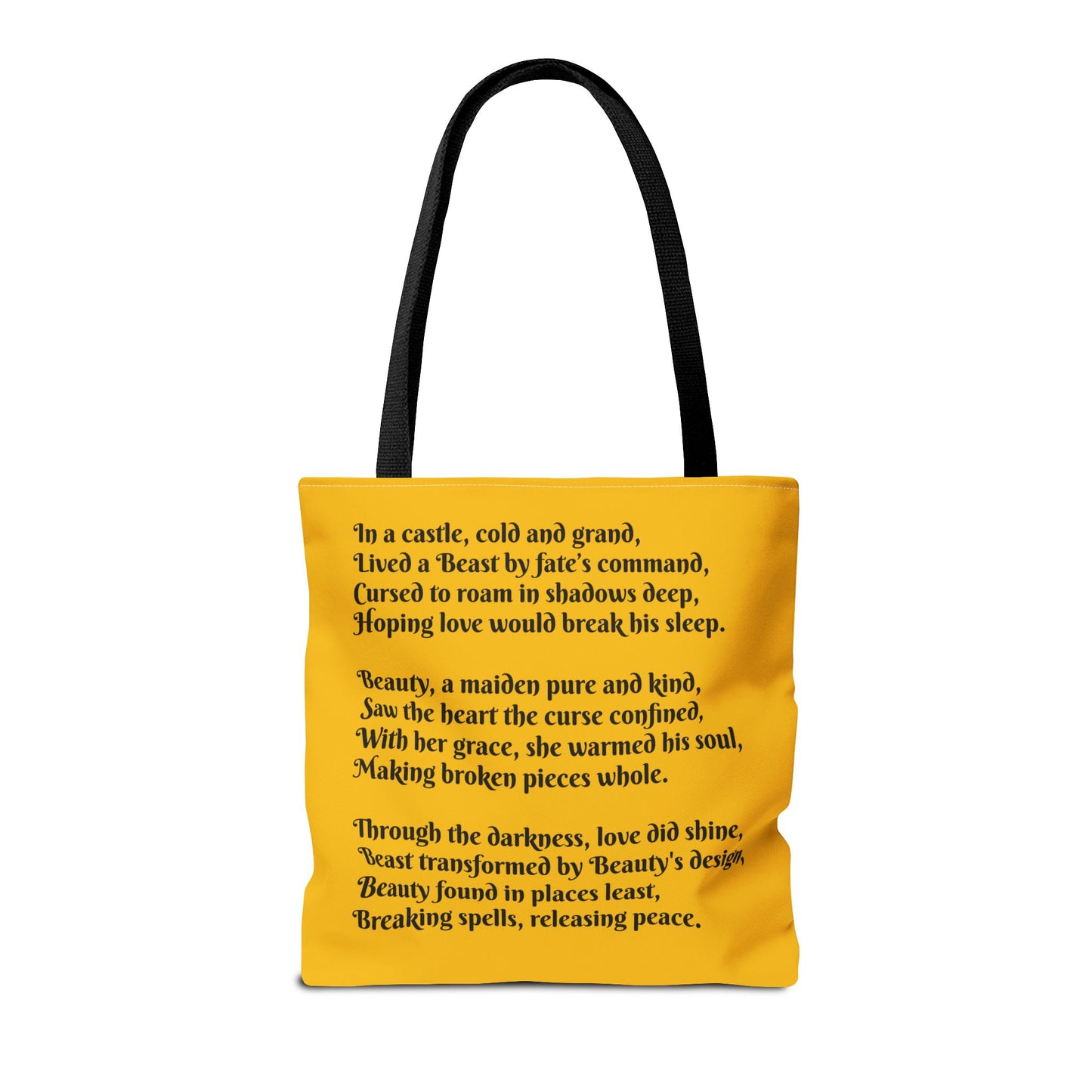 Beauty and the Beast, Fairy Tale, Tote Bag, Book Bag, Library Bag, Gift