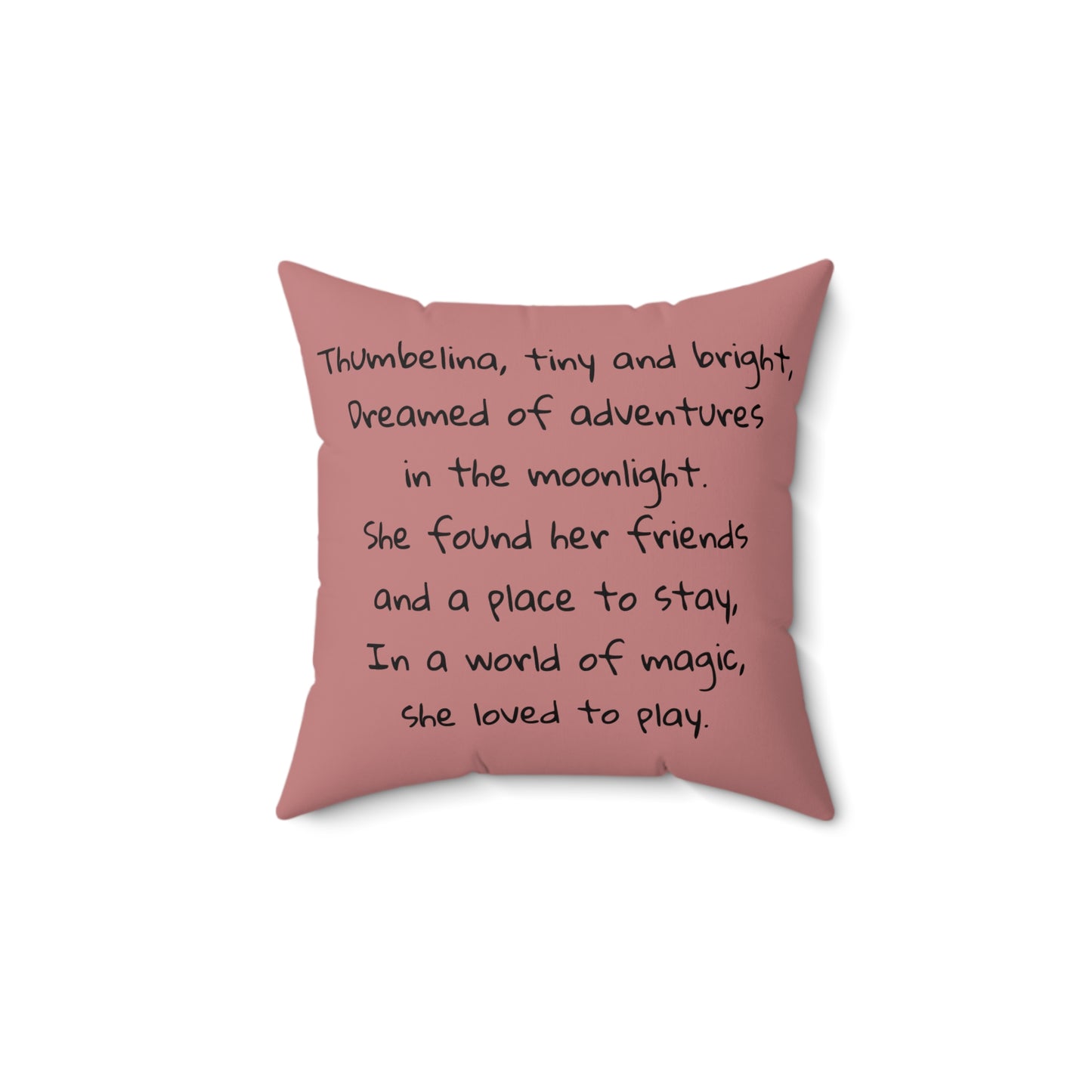 Thumbelina, Square Pillow, Literary Pillow, Library, Book Nook, Reading Corner, Classroom, Teacher, Gift, Fairytale