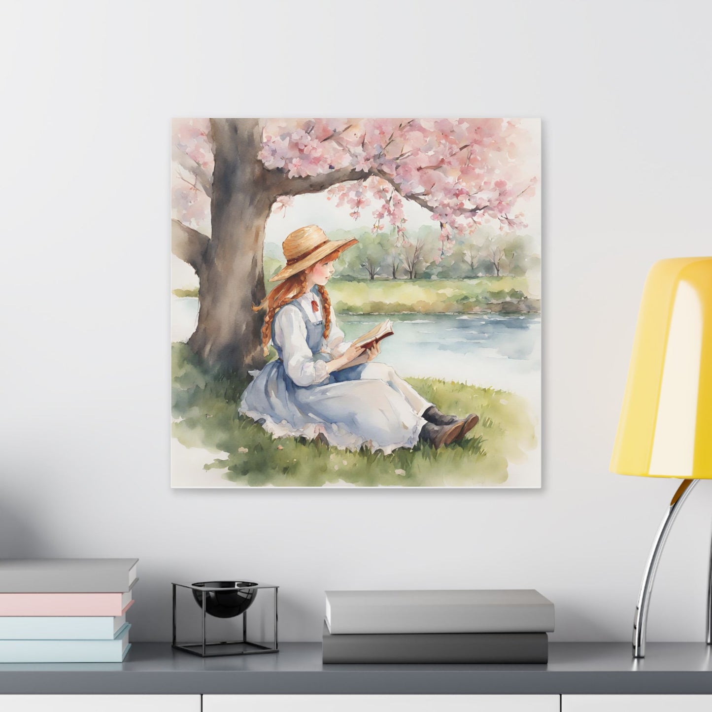 Anne of Green Gables, Spring, Art, Lucy Maud Montgomery, Classic Stretched Canvas, Gift, Home Decor, Library
