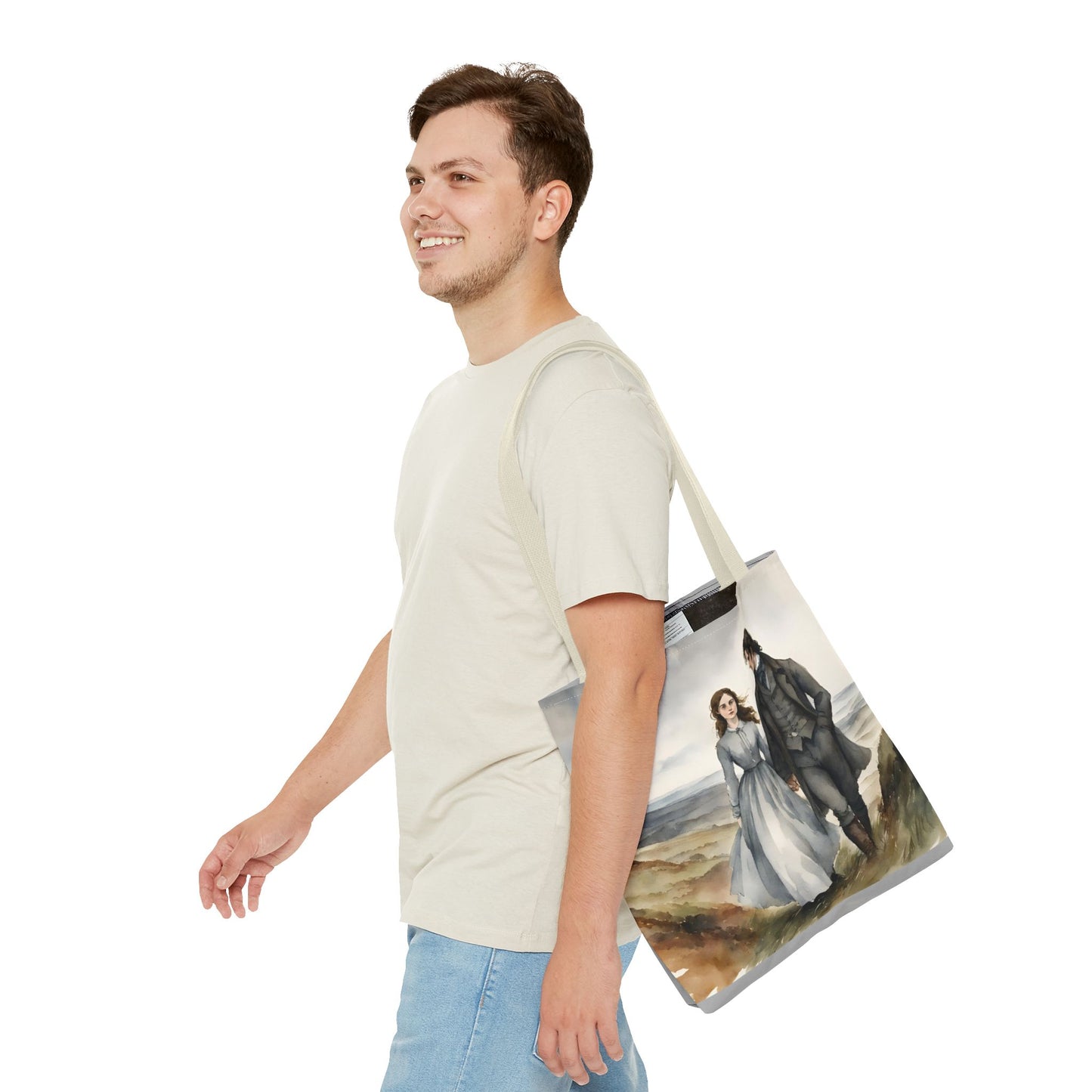 Wuthering Heights, Emily Bronte, Tote Bag, School Bag, Book Bag, Library Bag