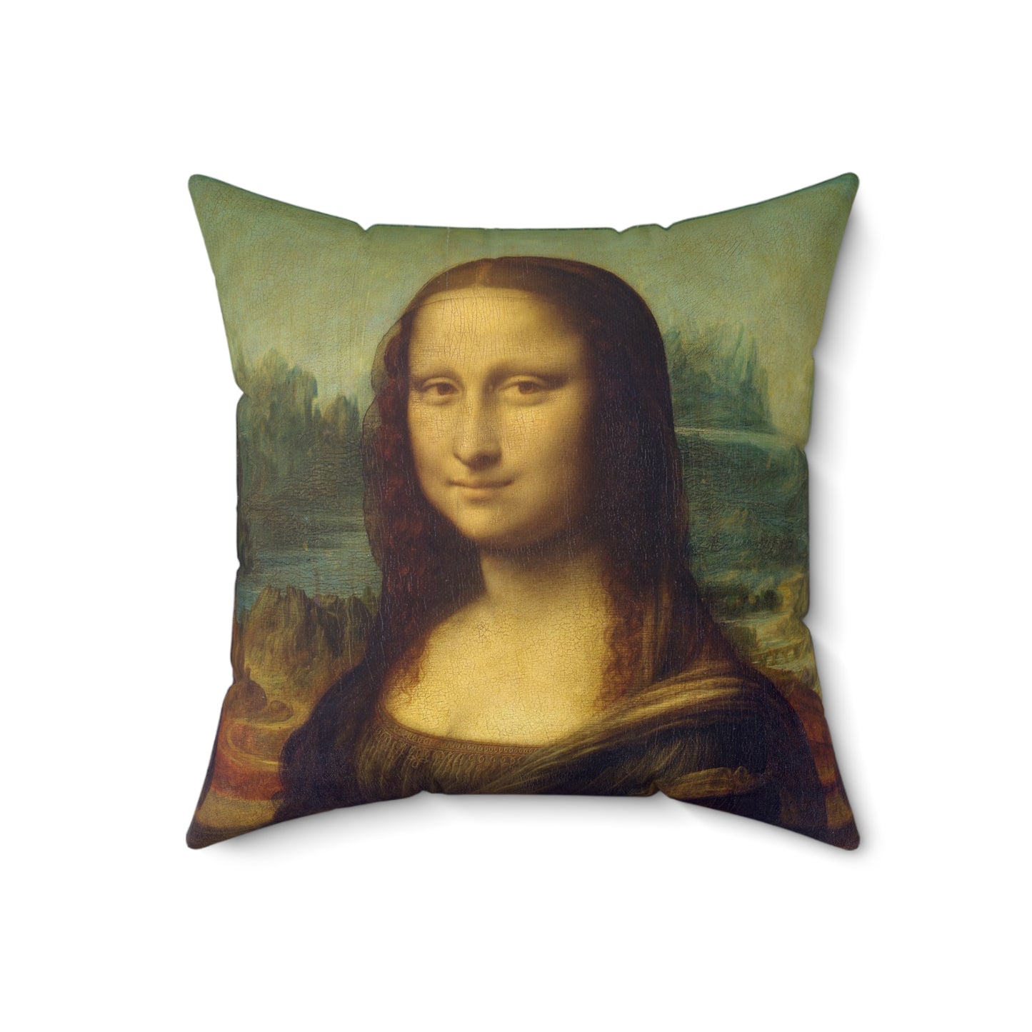 Artistic Square Pillow, Mona Lisa, Leonardo Da Vinci, Renaissance Art Gift, Artist Home Decor, Decor Accent