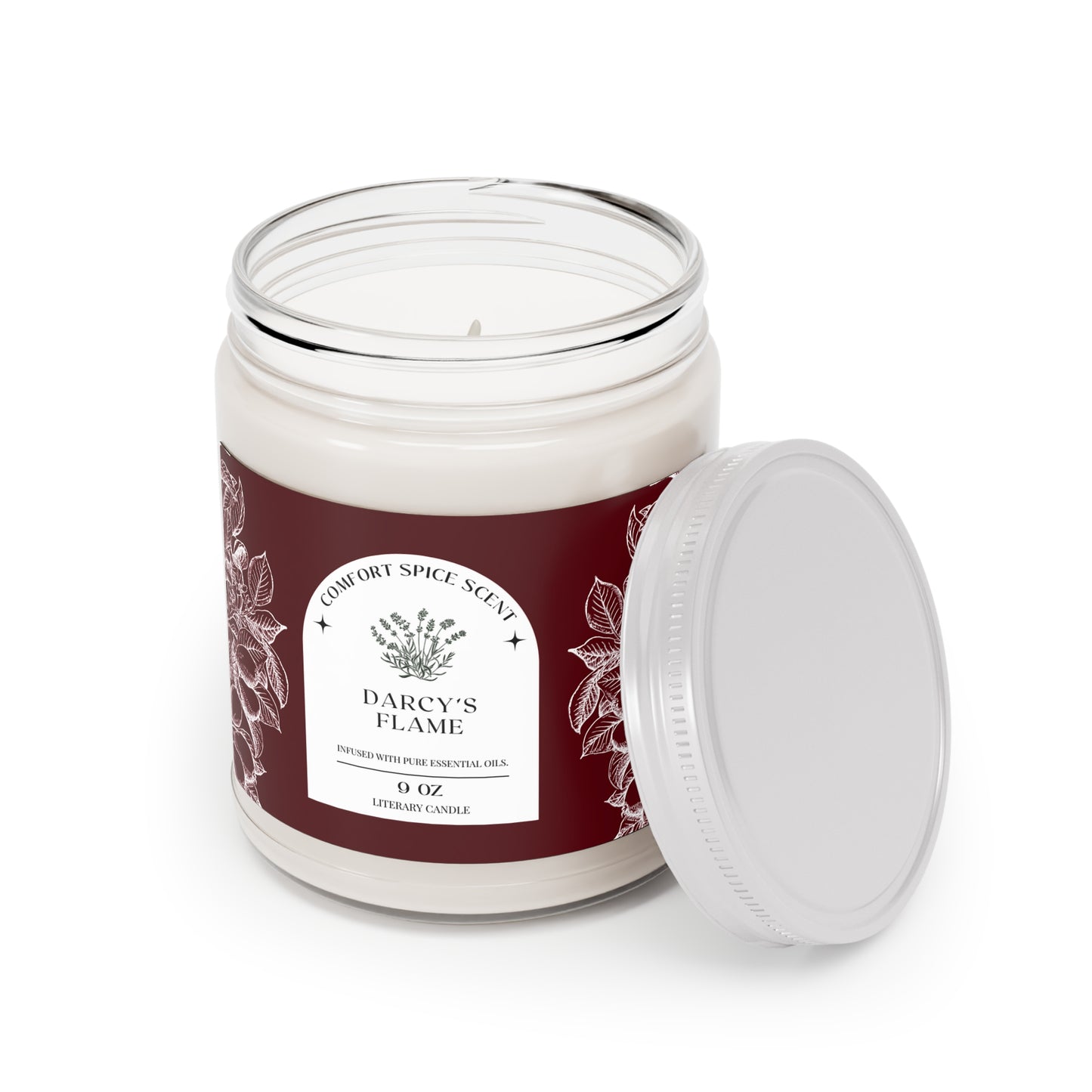Regency, Jane Austen, Austenite, Candle, Literature, Darcy's Flame, Gift, Reader, Bookworm, Shower, Birthday, Scented Soy Candle, 9oz