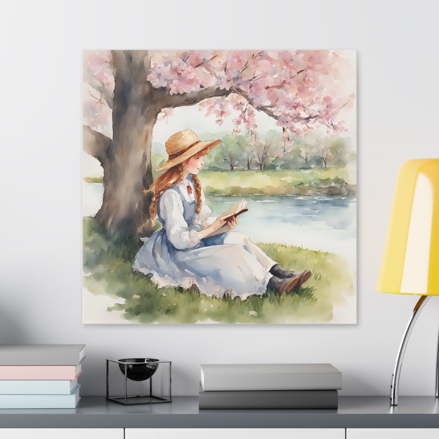 Anne of Green Gables, Spring, Art, Lucy Maud Montgomery, Classic Stretched Canvas, Gift, Home Decor, Library