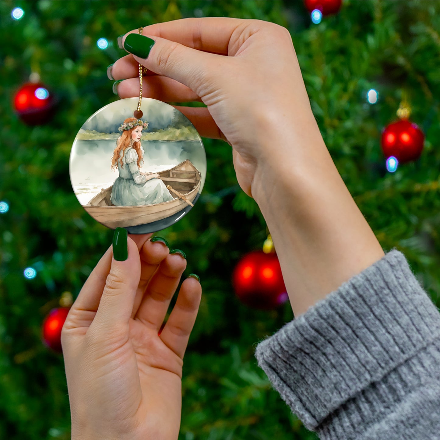 Anne of Green Gables, Lady of Shalott, Lucy Maud Montgomery, Ceramic, Ornament, Christmas, Holiday, Tree, Gift