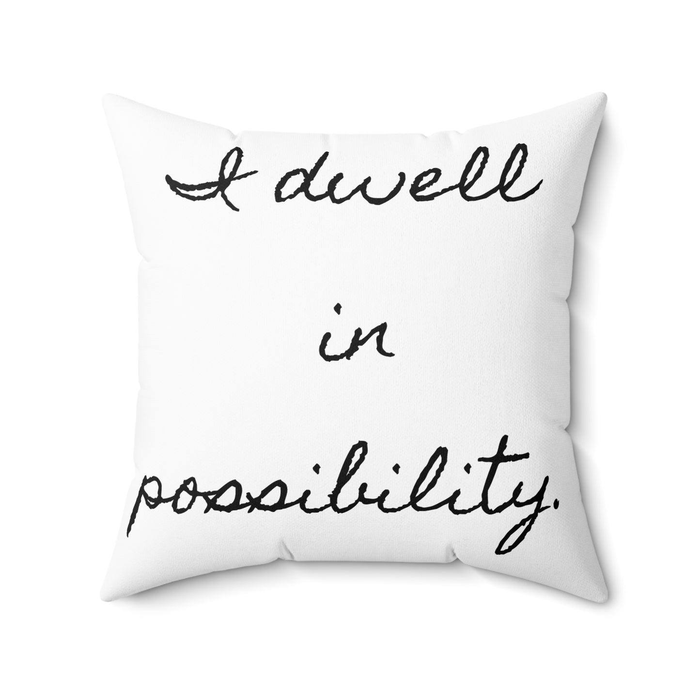 Emily Dickinson, Poet, Child, Square, Pillow, Bedding, Home Decor, Dwell in Possiblities