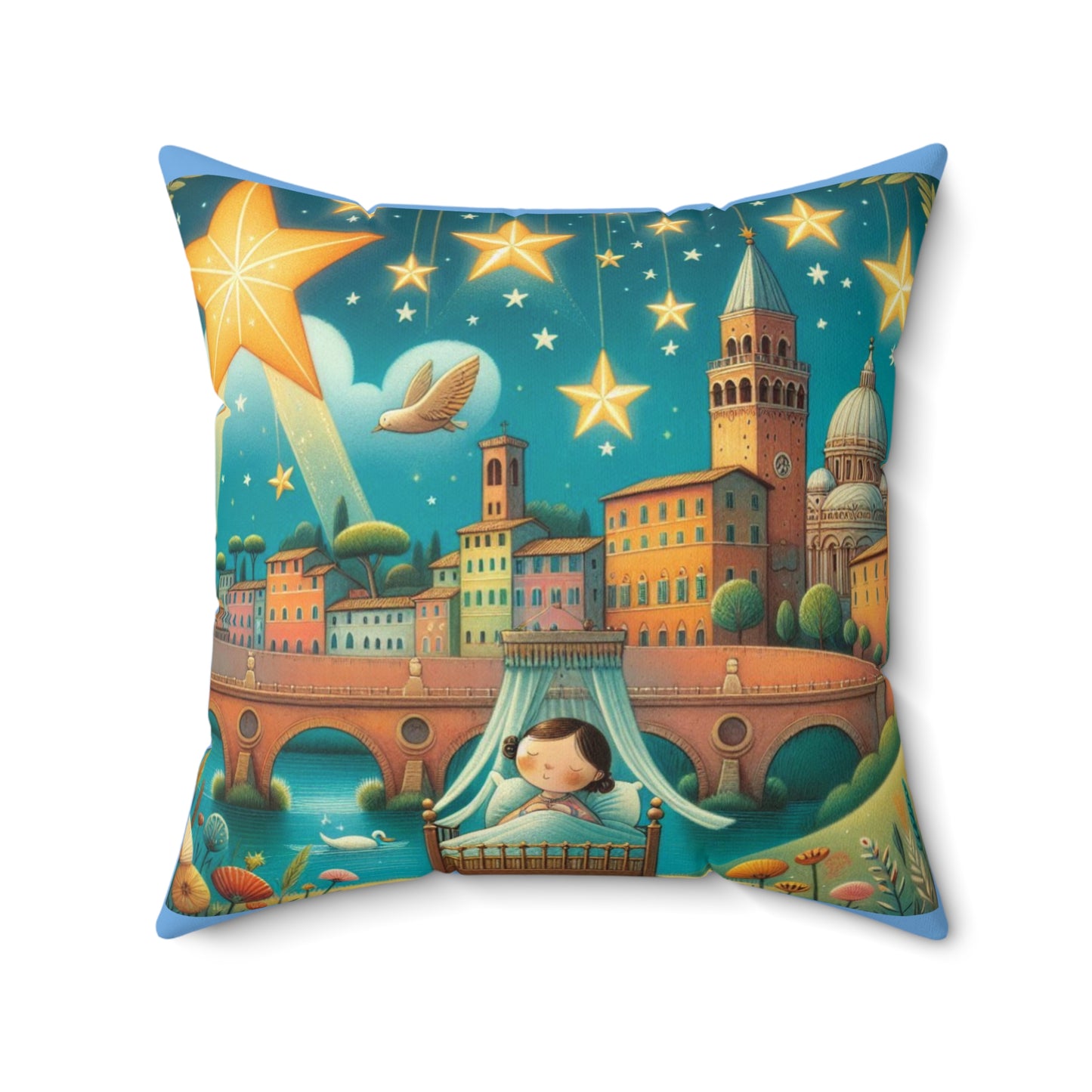 Spun Polyester Square Pillow