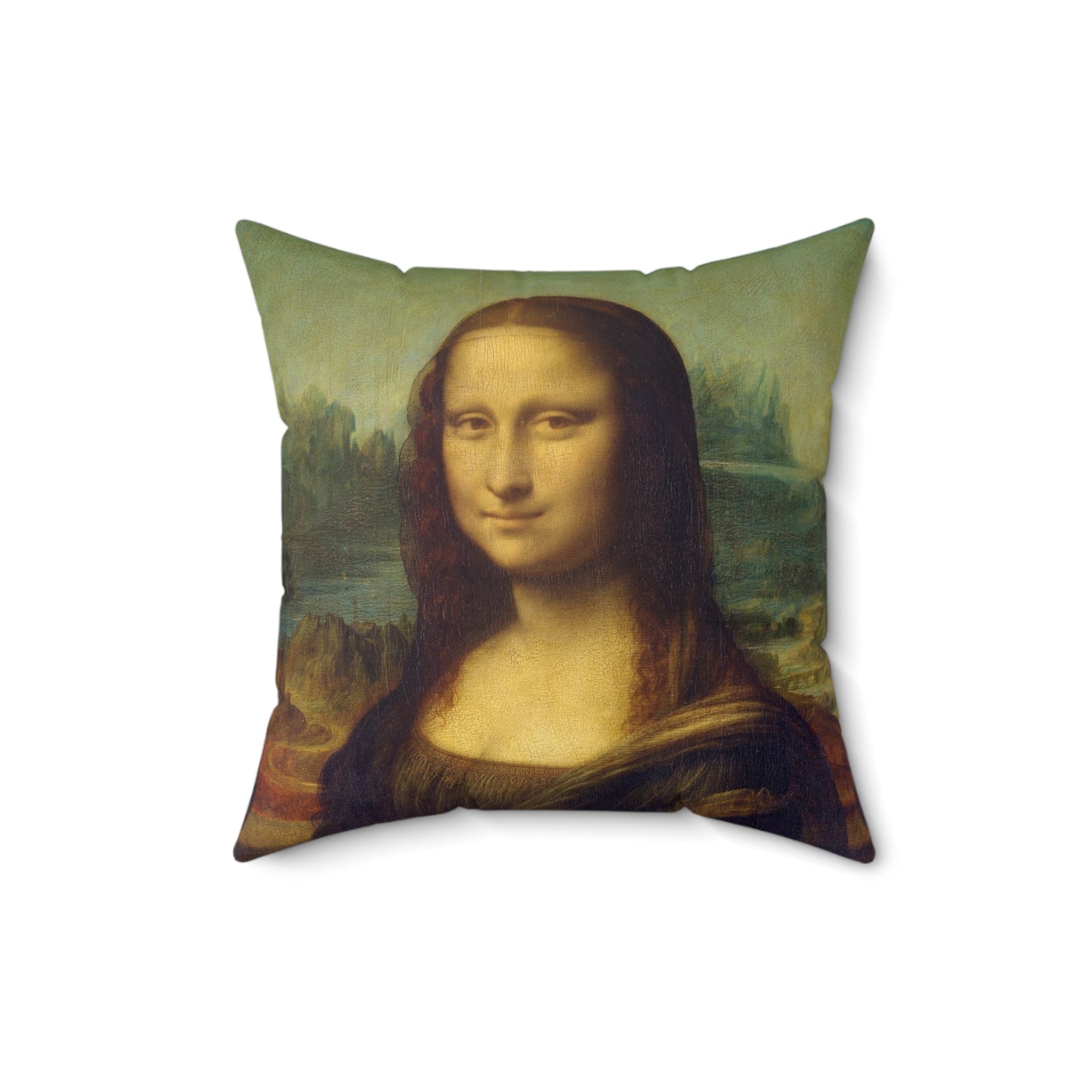 Artistic Square Pillow, Mona Lisa, Leonardo Da Vinci, Renaissance Art Gift, Artist Home Decor, Decor Accent