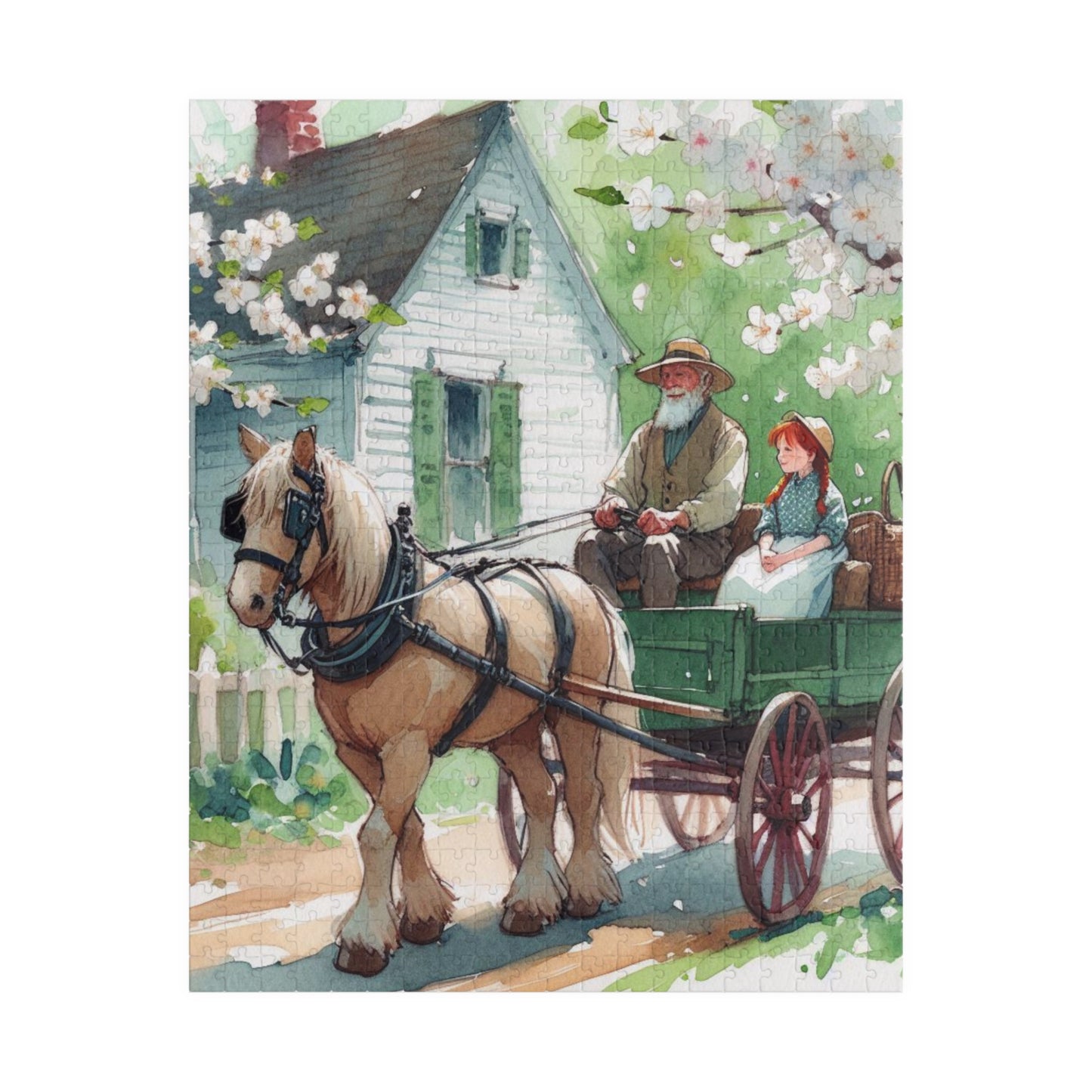 Anne of Green Gables Puzzle, Lucy Maud Montgomery Literary Jigsaw Gift, Educational Game, Matthew Cuthbert - 110, 252, 520-piece