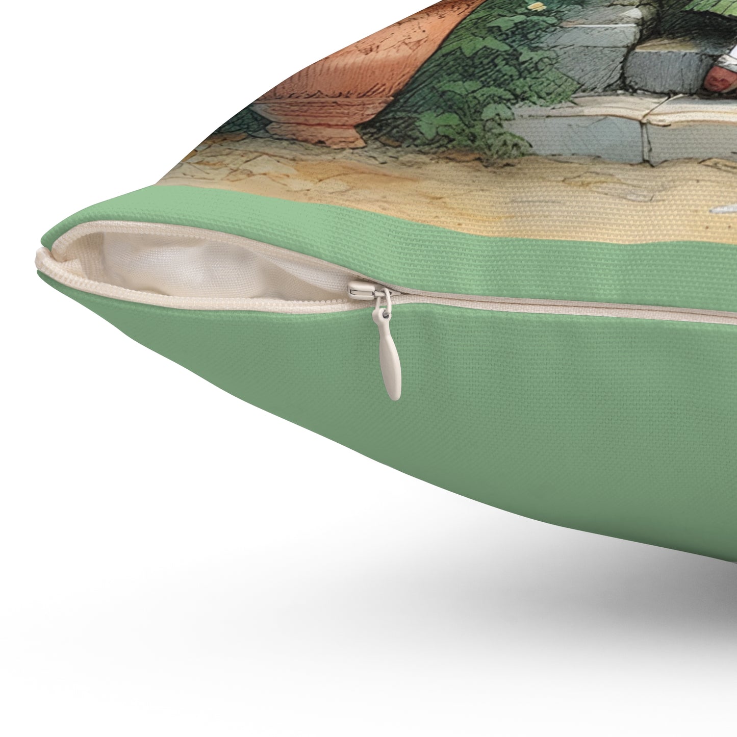 The Secret Garden, Vintage Style, Square Pillow