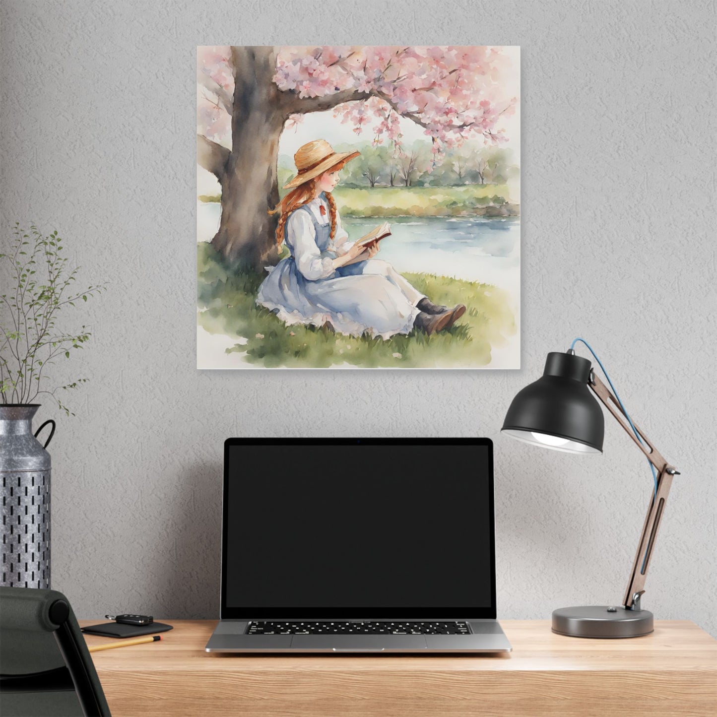 Anne of Green Gables, Spring, Art, Lucy Maud Montgomery, Classic Stretched Canvas, Gift, Home Decor, Library