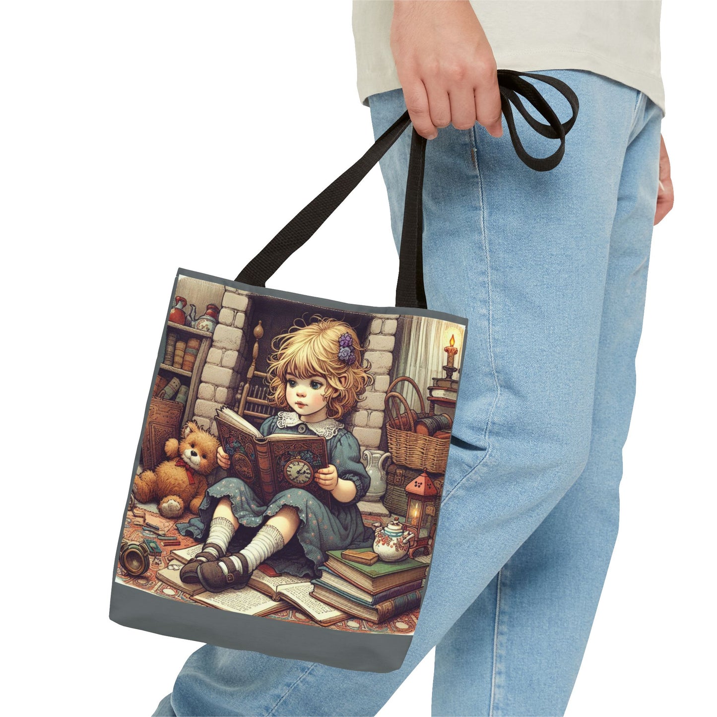 Whimsical Reading Tote Bag - Perfect for Book Lovers, Kids, Librarians, Gifts, Tote for School and Stories