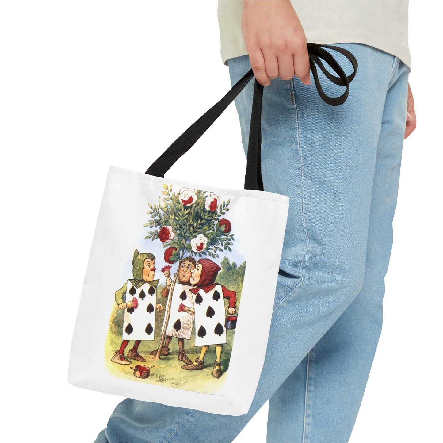 Alice in Wonderland Painting the Roses Red Tote Bag