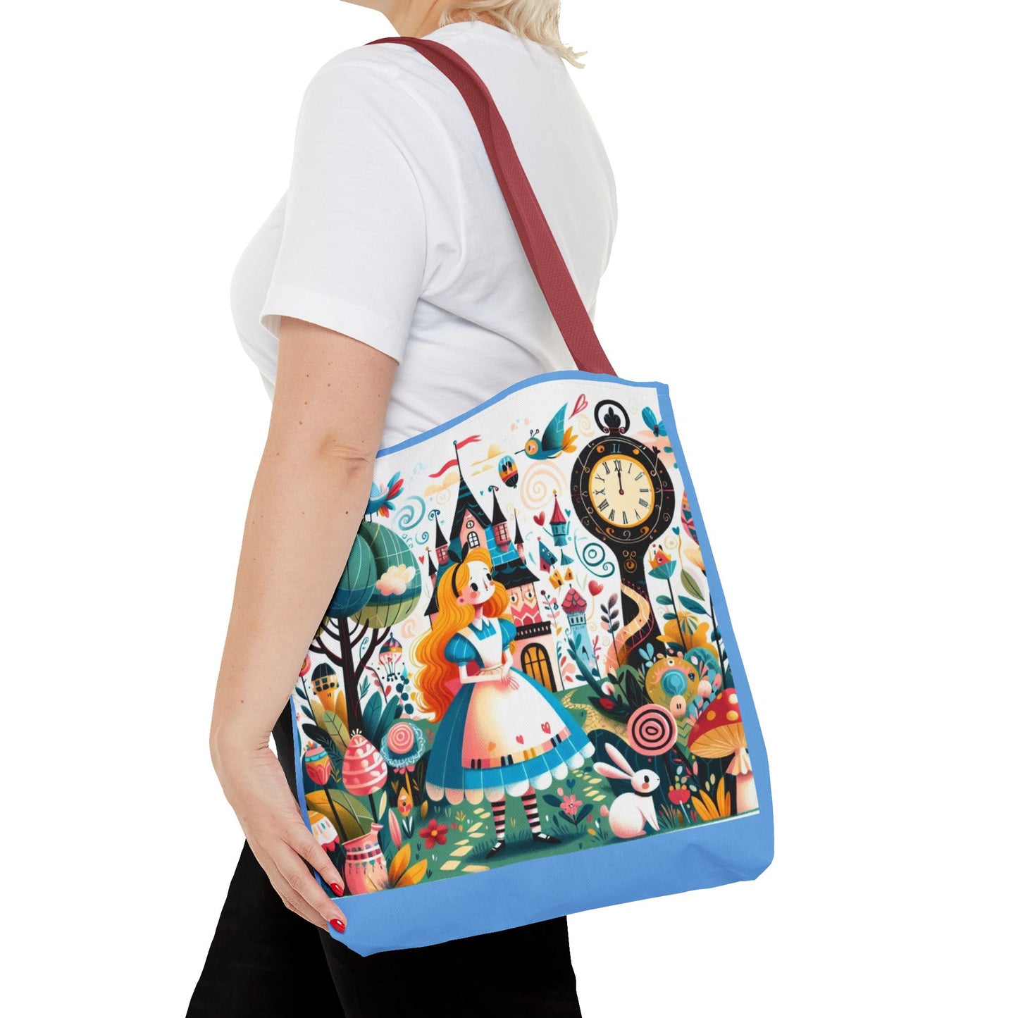 Alice in Wonderland, Fairytale, Lewis Carroll, Tote Bag, Book Bag, School, Library, Book Club