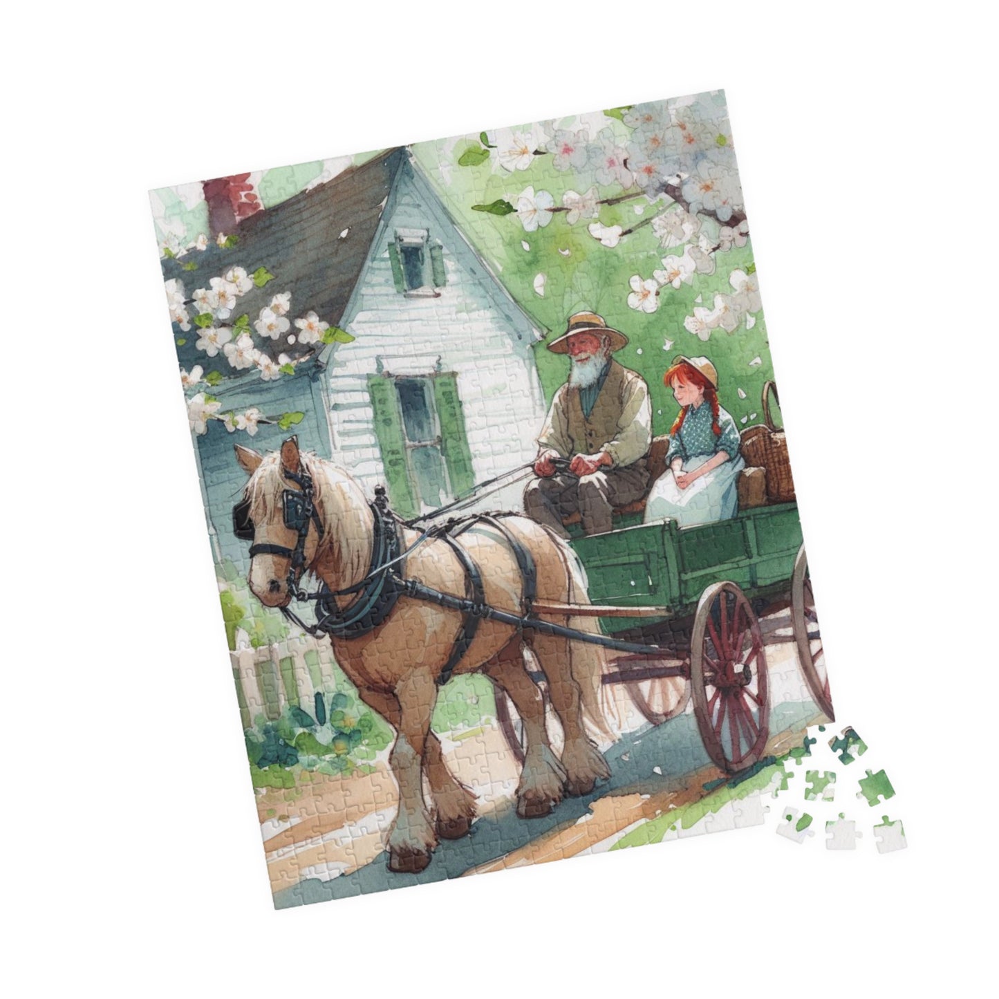 Anne of Green Gables Puzzle, Lucy Maud Montgomery Literary Jigsaw Gift, Educational Game, Matthew Cuthbert - 110, 252, 520-piece