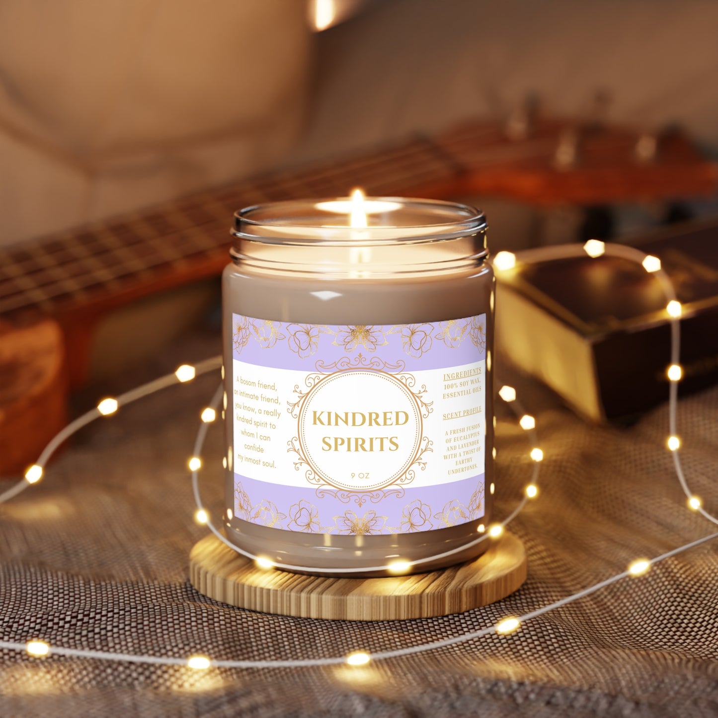 Anne of Green Gables, Kindred Spirits, Scented Candles, 9oz, Gift, Eucalyptus Lavender Herb Scent