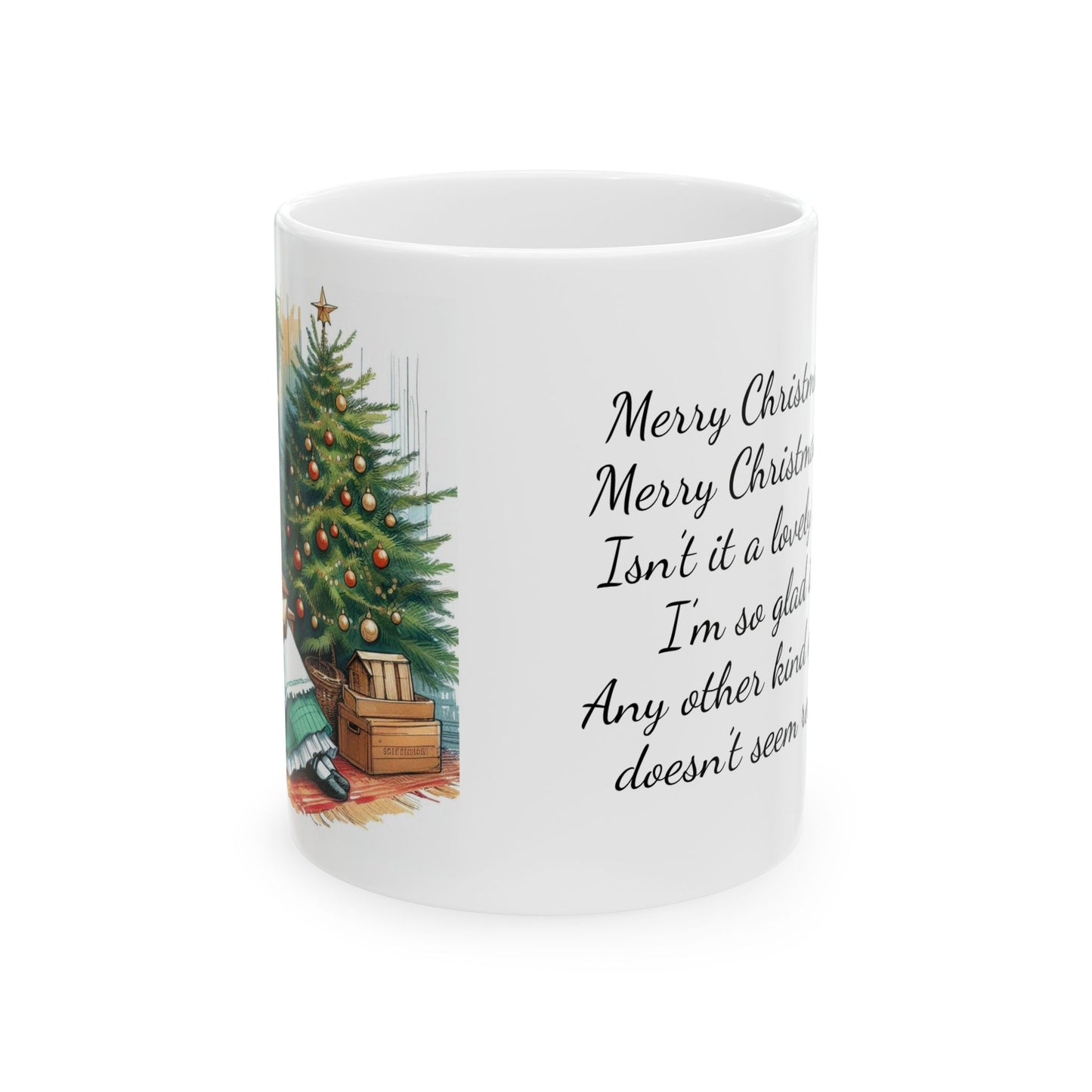 Anne of Green Gables Christmas Mug, Holiday Cup, Book Lover Gift, Kindred Spirits Tea Mug, Classic Literature Festive Drinkware