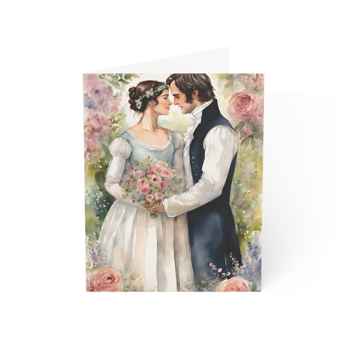 Stationery Pack, Pride and Prejudice Bridal Shower Darcy Elizabeth Jane Austen Greeting Cards 1 10 30 50pcs, Wedding Thank You Blank, Note