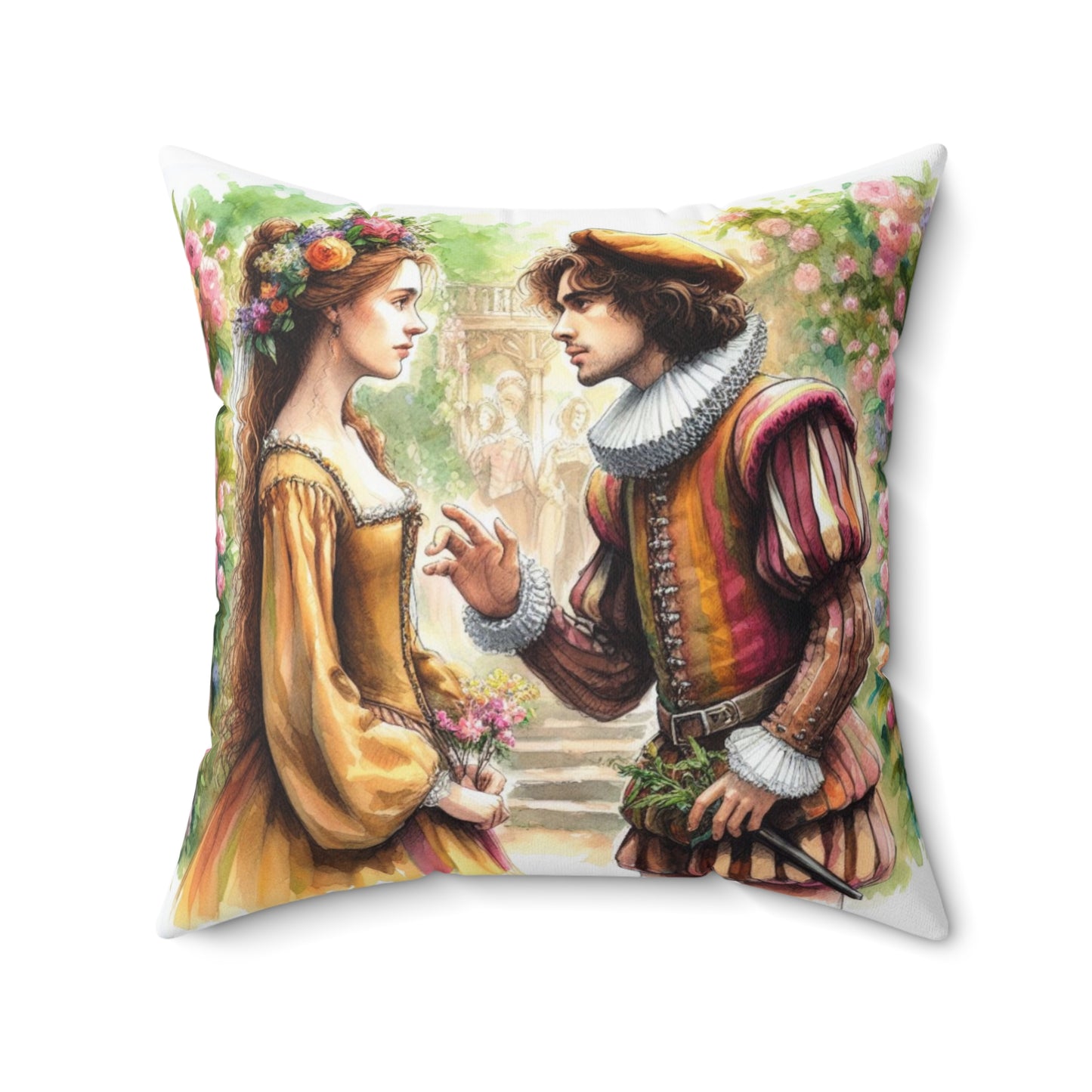 Shakespeare, Taming of the Shrew, Kate, Petruchio, Spun Polyester Square Pillow, Gift