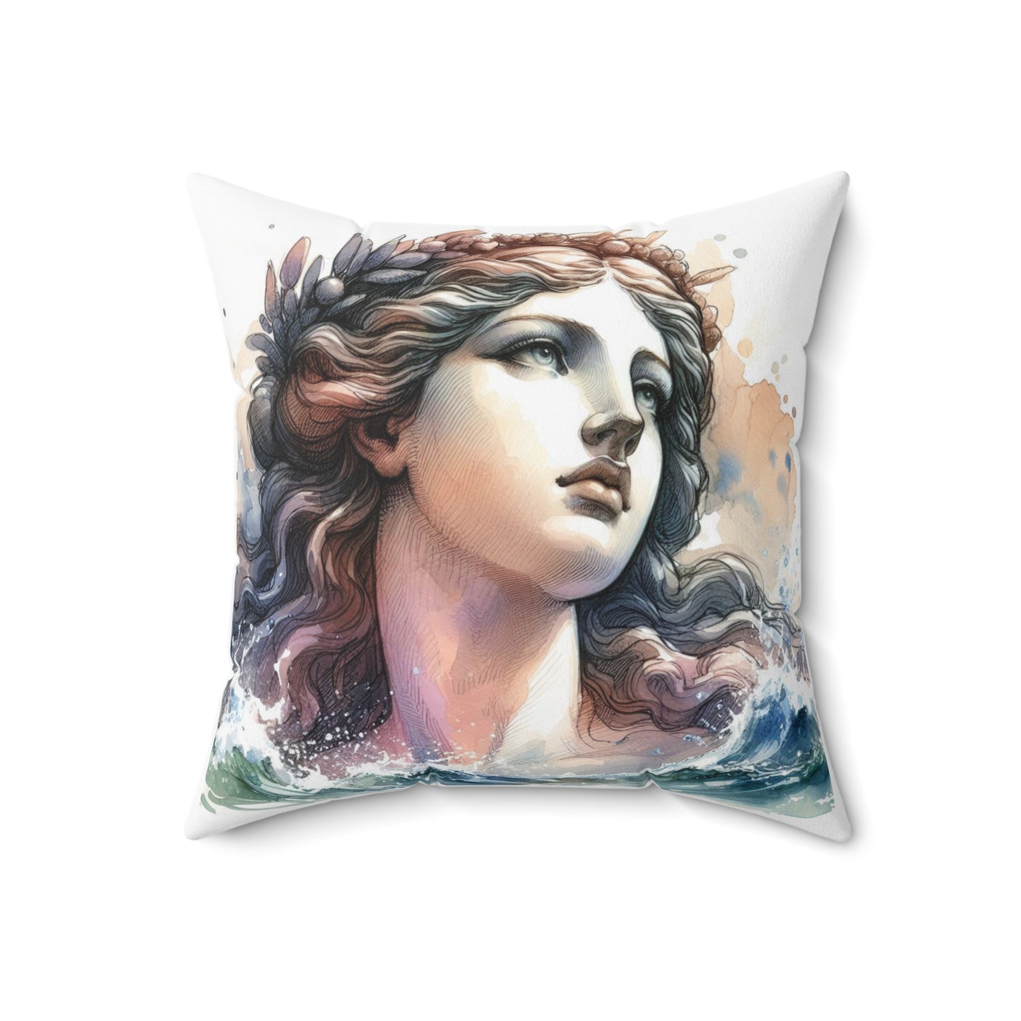Aphrodite Pillow, Mythology Home Decor, Classical Education Gift, Greek Goddess Cushion, Spun Polyester Square Pillow