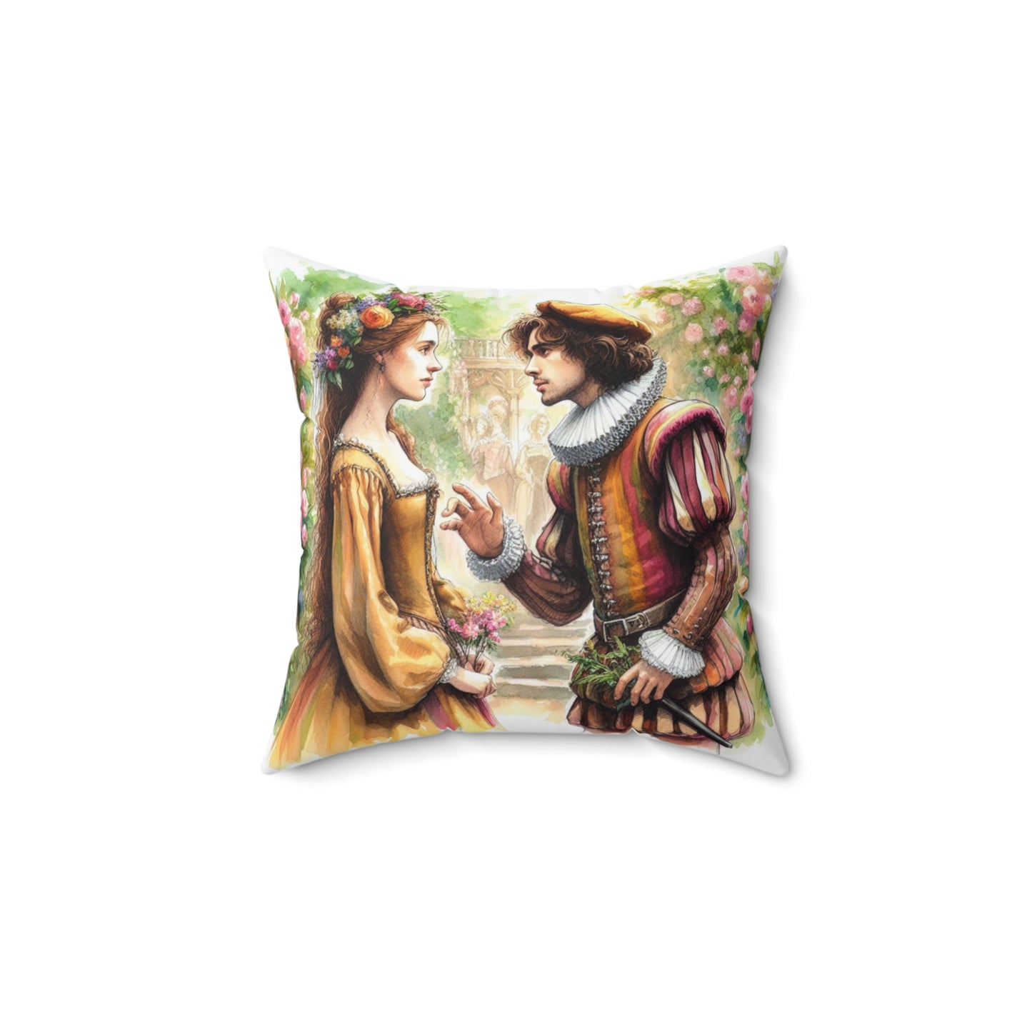 Shakespeare, Taming of the Shrew, Kate, Petruchio, Spun Polyester Square Pillow, Gift