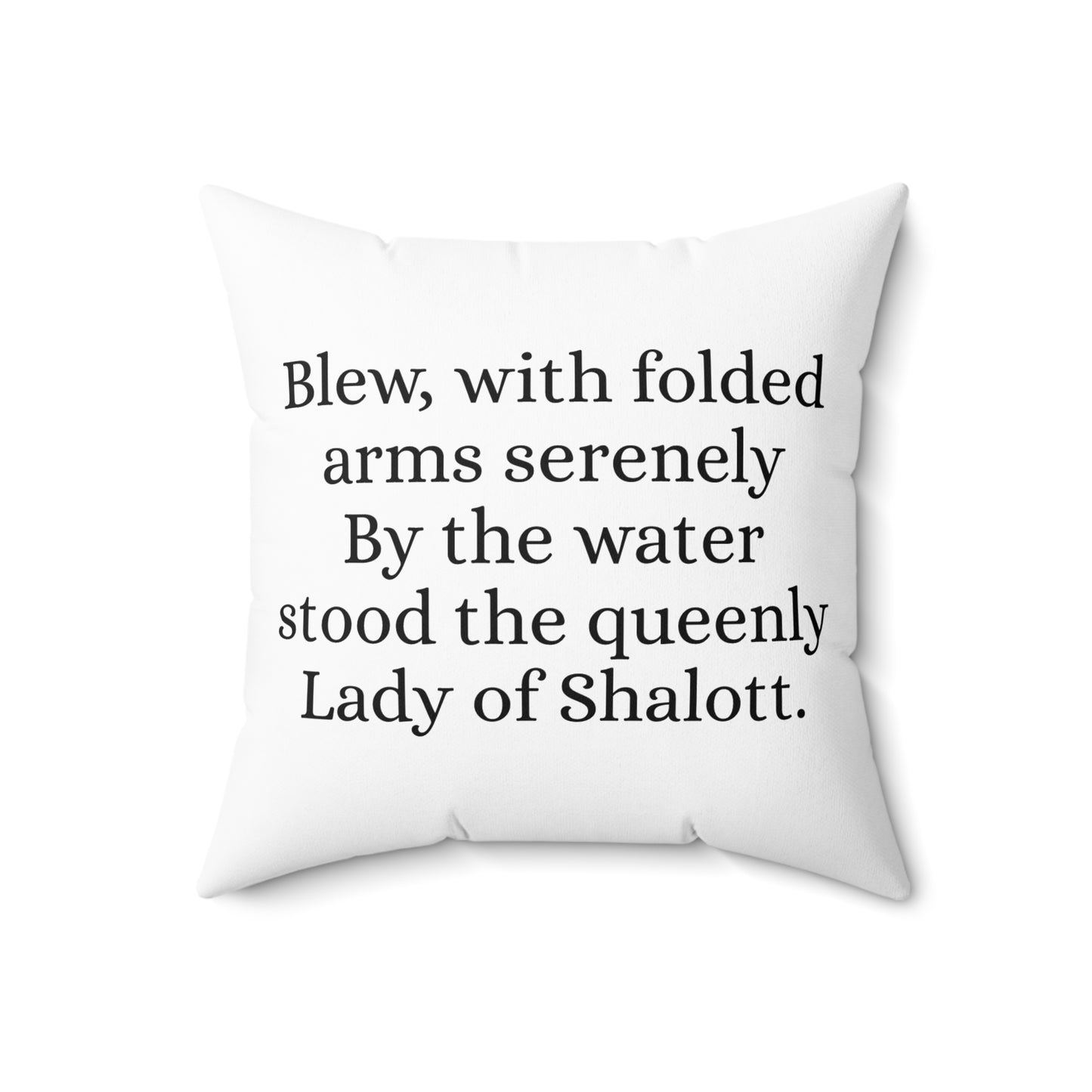 Anne of Green Gables, Lady of Shalott, Lucy Maud Montgomery, Literary Square Pillow, Gift, Alfred Lord Tennyson