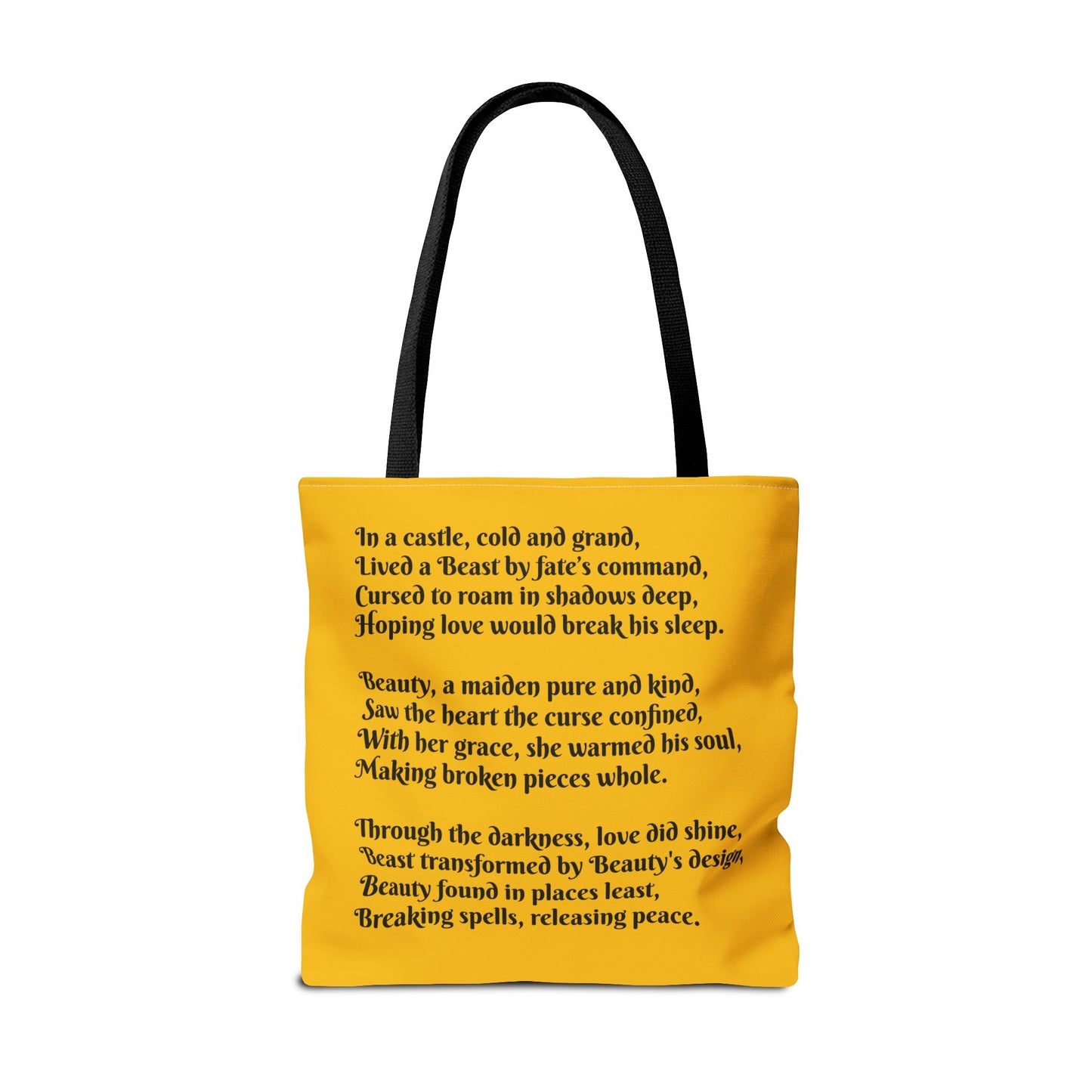 Beauty and the Beast, Fairy Tale, Tote Bag, Book Bag, Library Bag, Gift